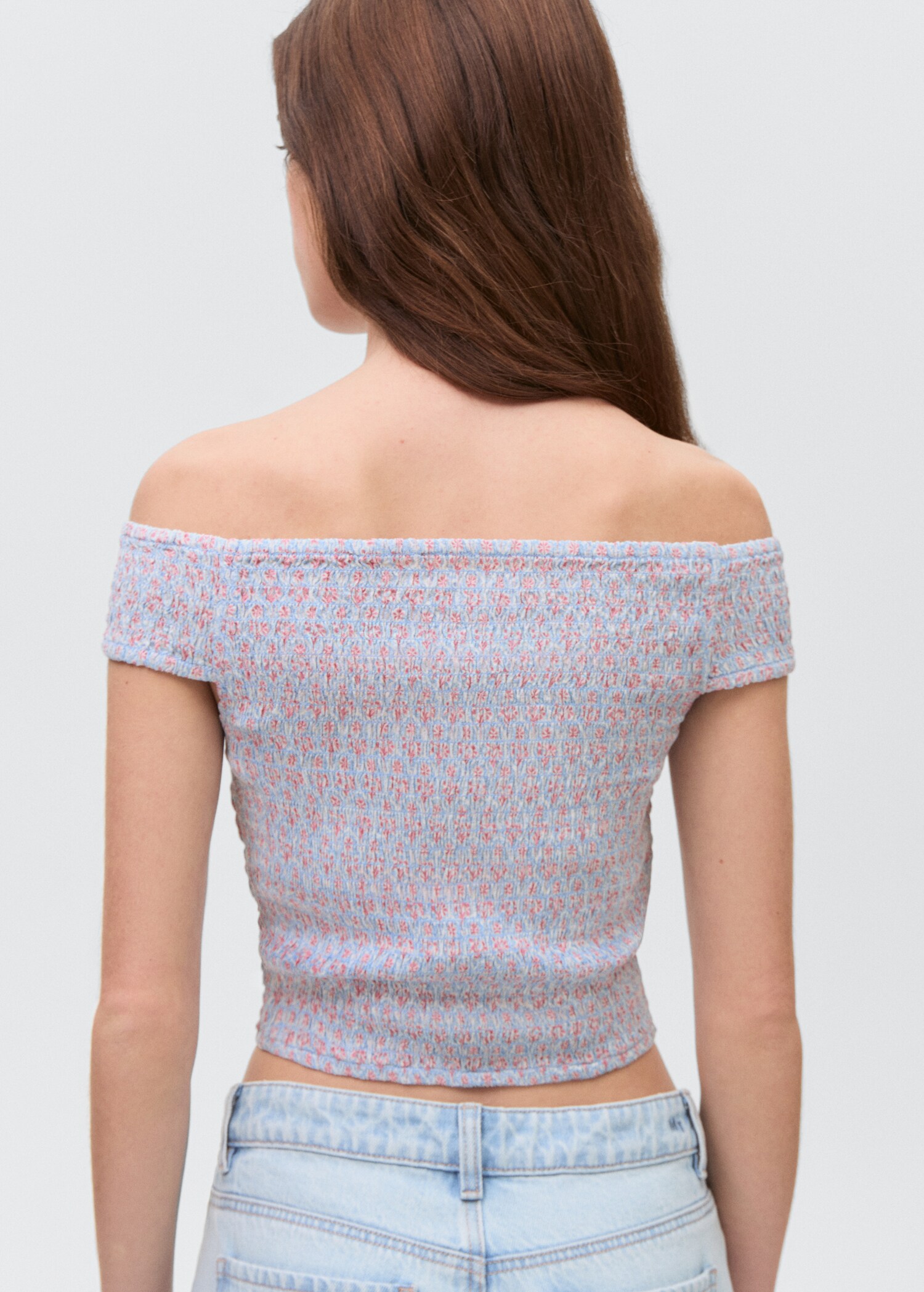 Print off-shoulder top - Reverse of the article