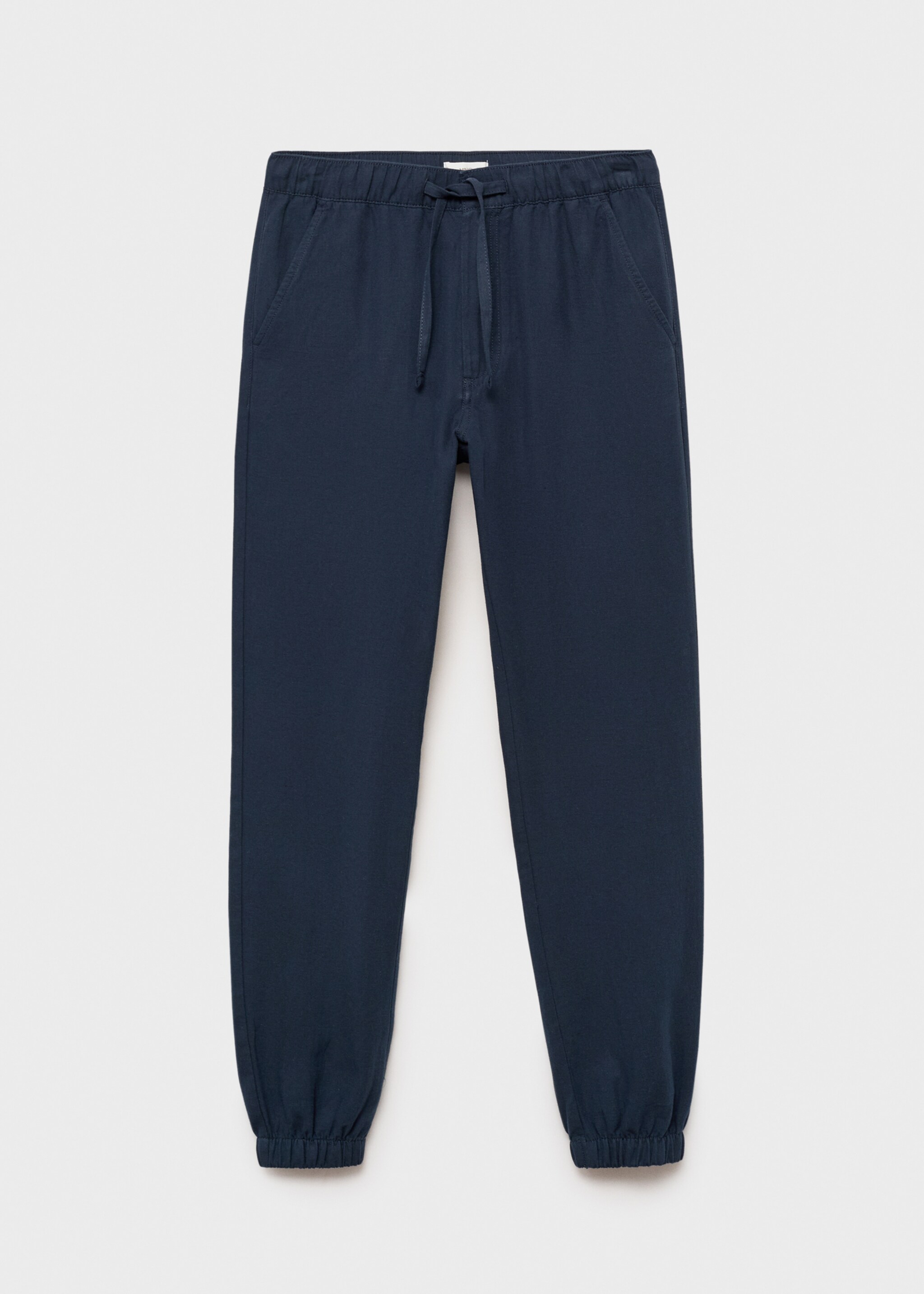 Cotton-linen jogger trousers - Article without model