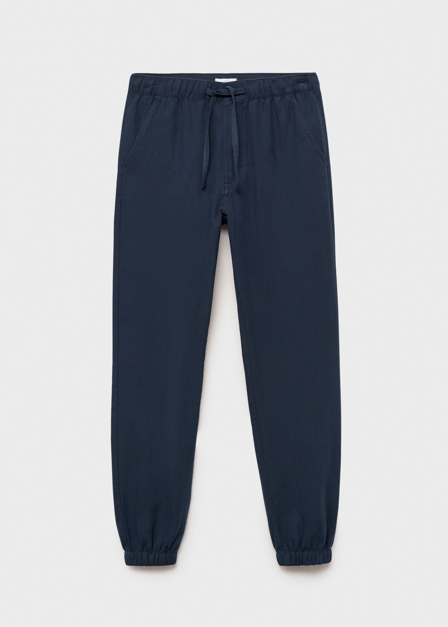 Cotton-linen jogger trousers - Article without model