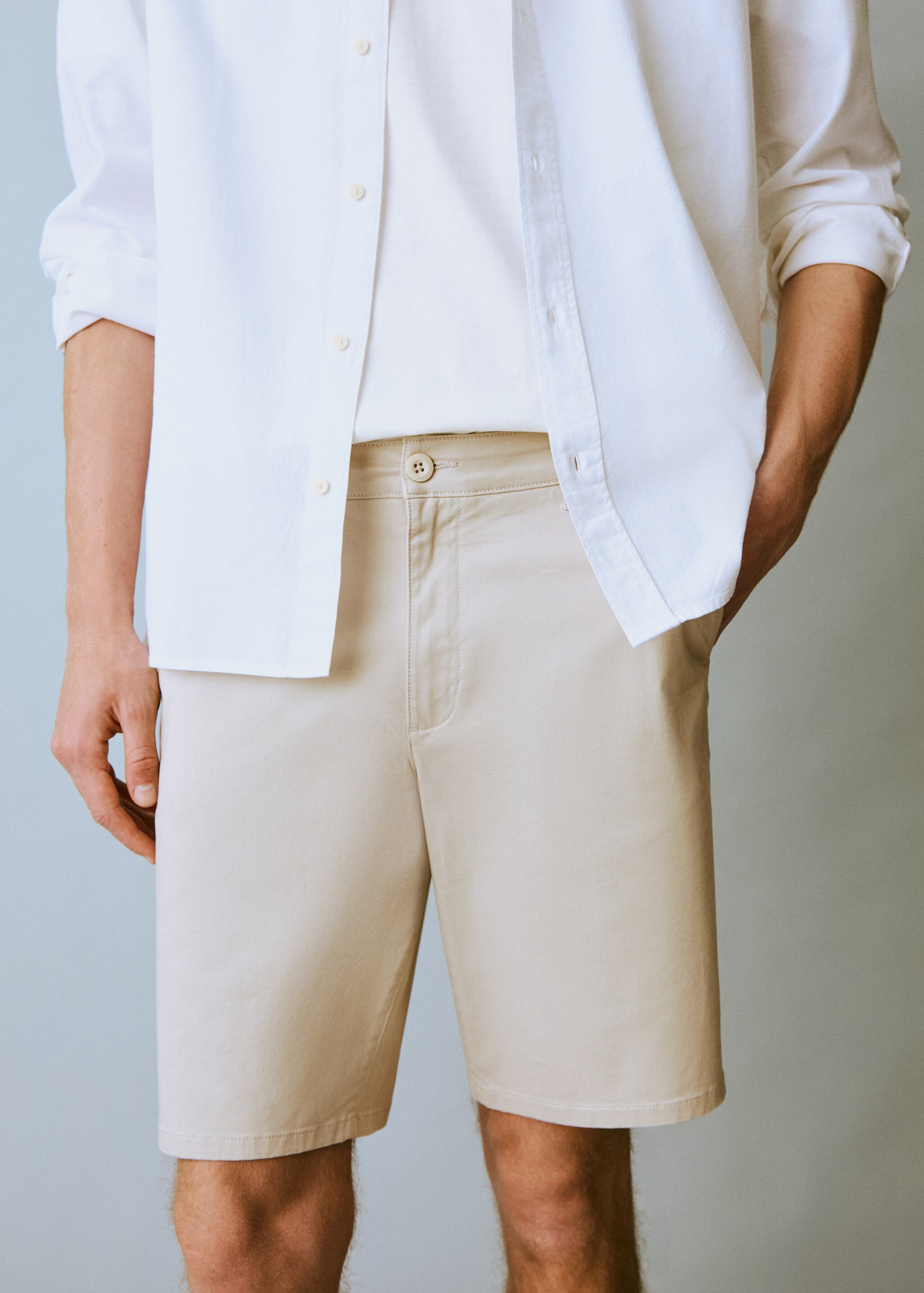 Cotton Bermuda shorts - Details of the article 1