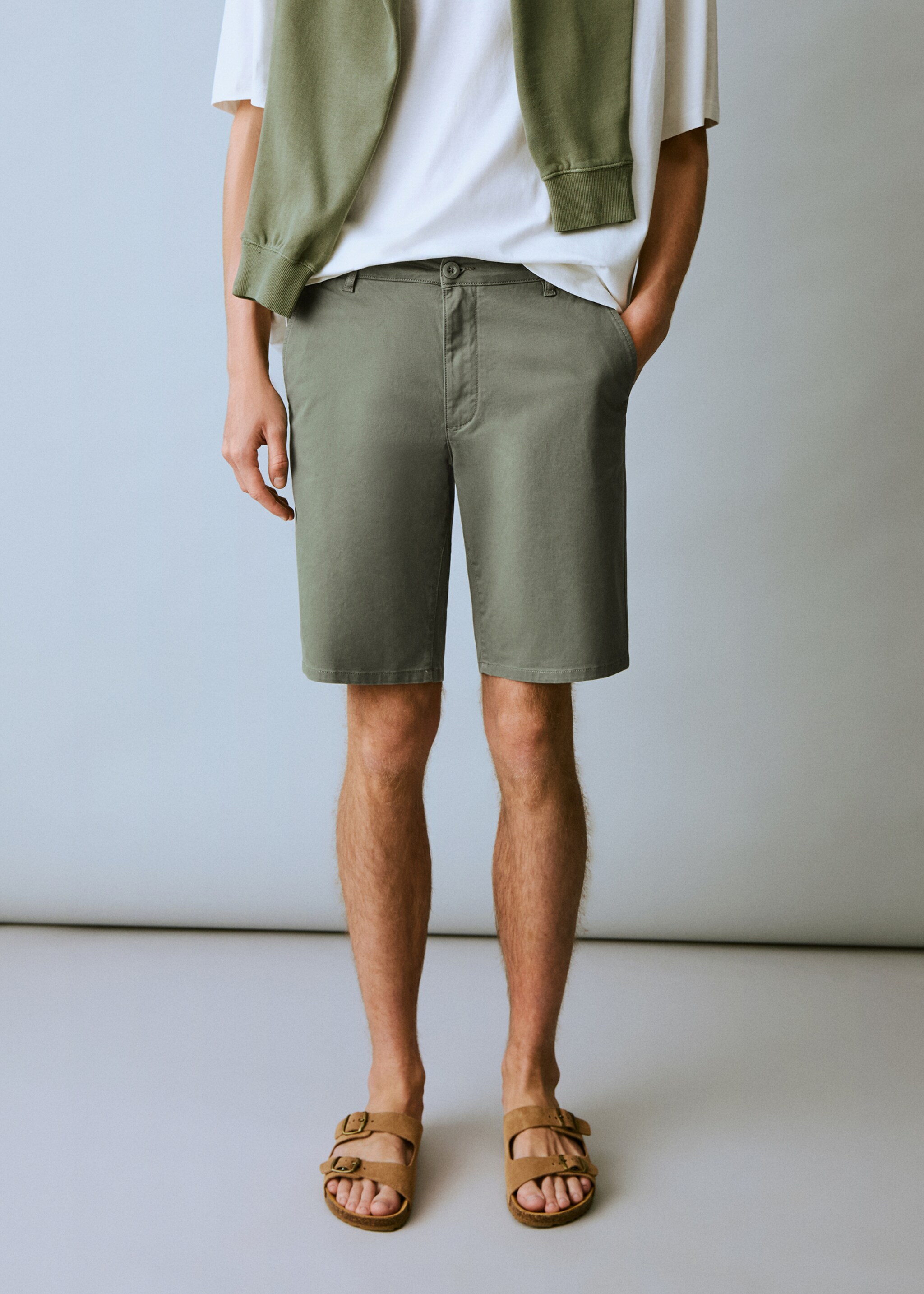Cotton Bermuda shorts - Medium plane