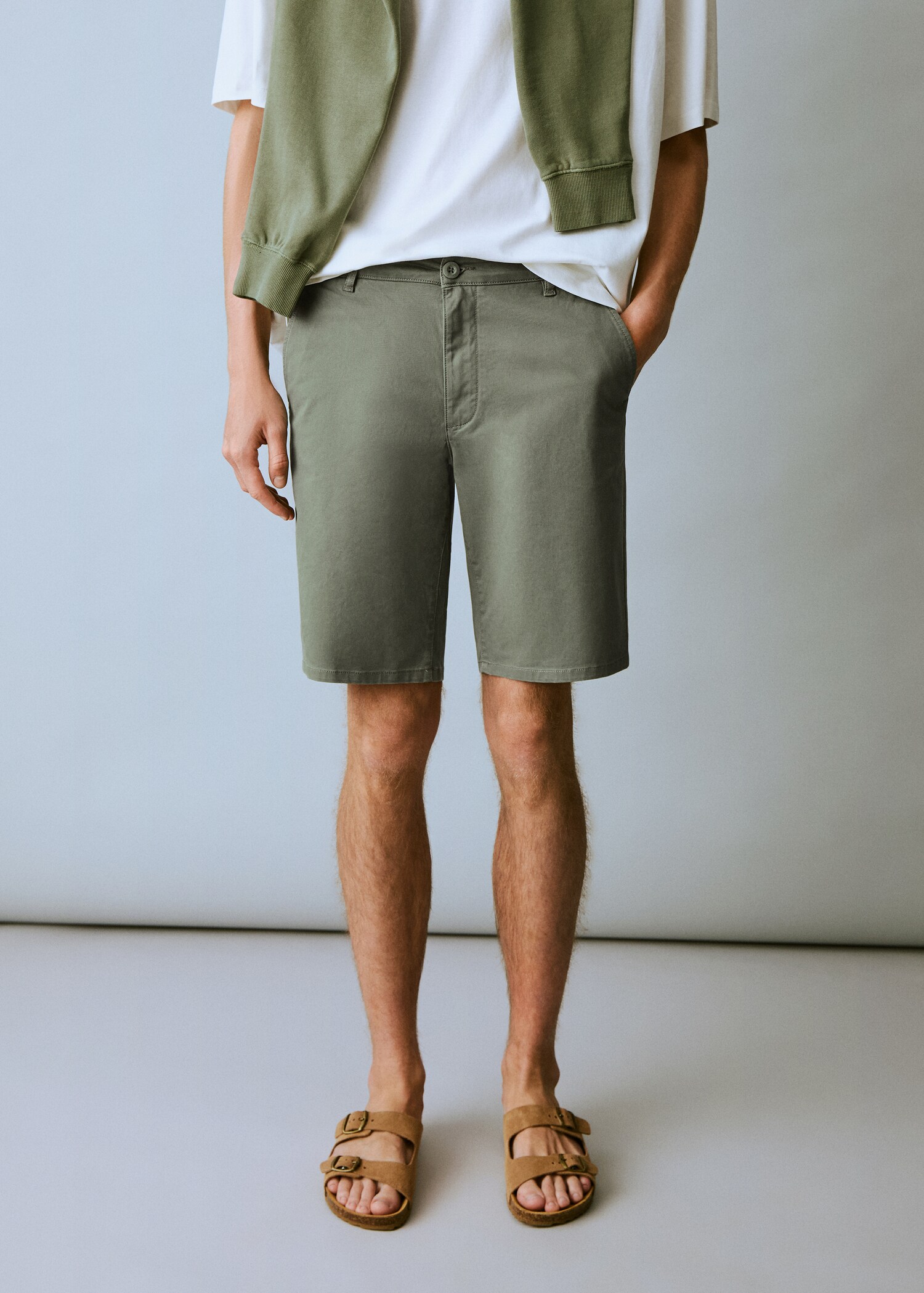 Cotton Bermuda shorts - Medium plane
