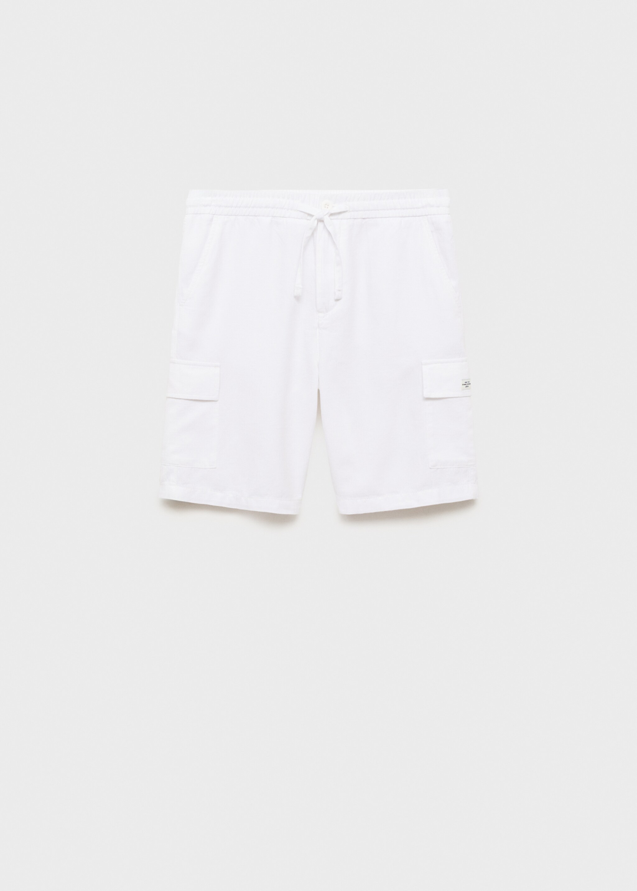 Cotton linen cargo shorts - Article without model