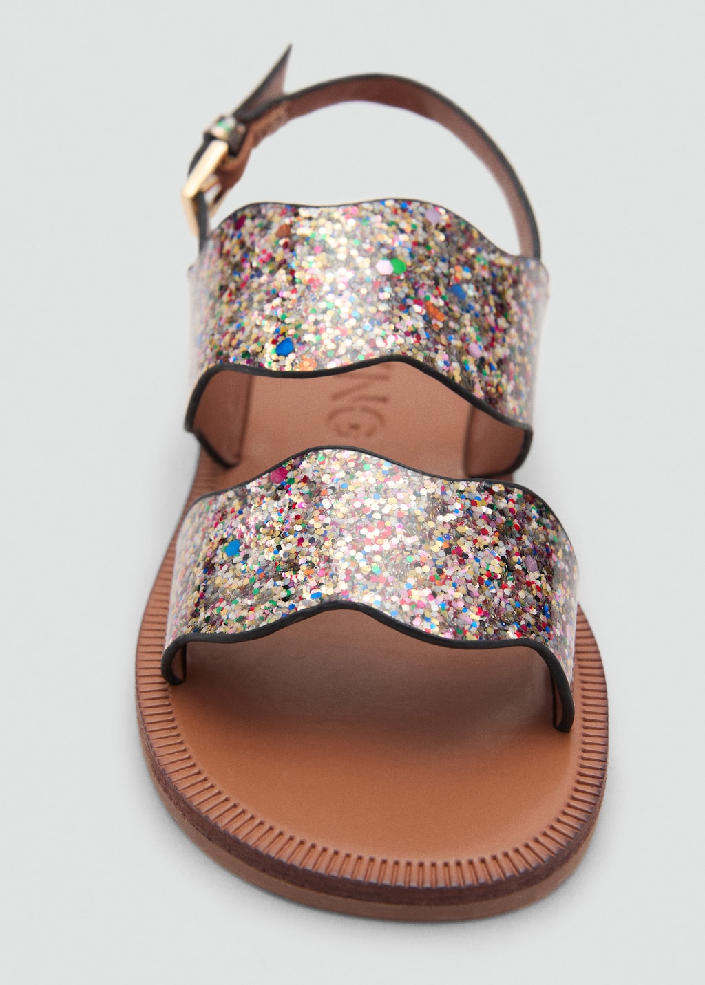 Sandals with glitter strap