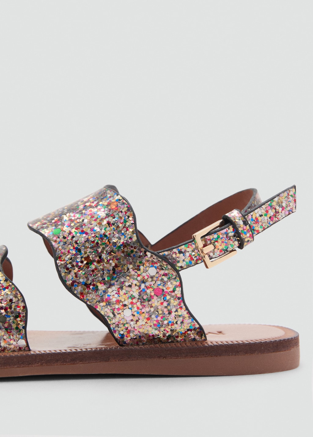 Sandals with glitter strap