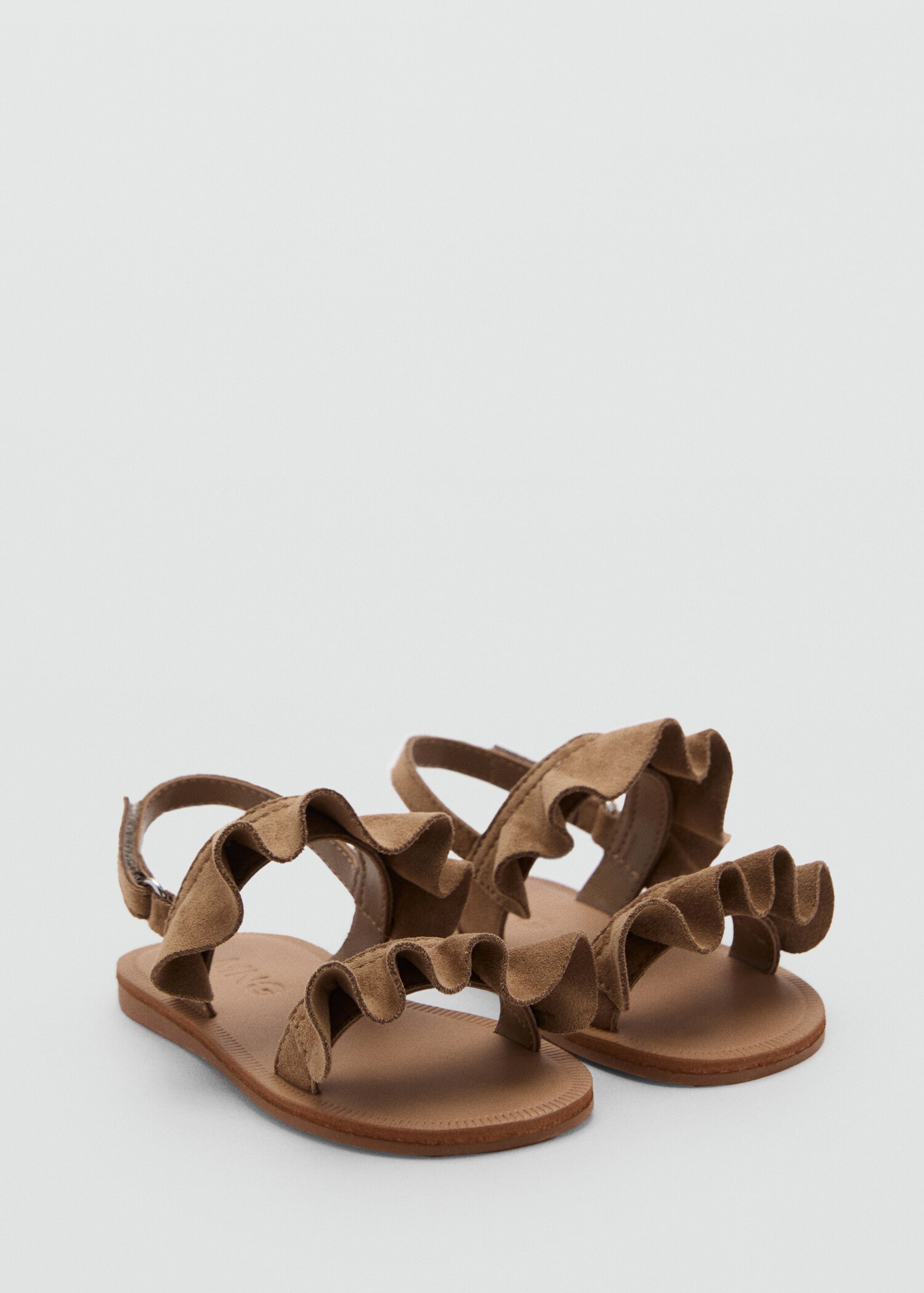 Sandals with ruffle straps - Medium plane