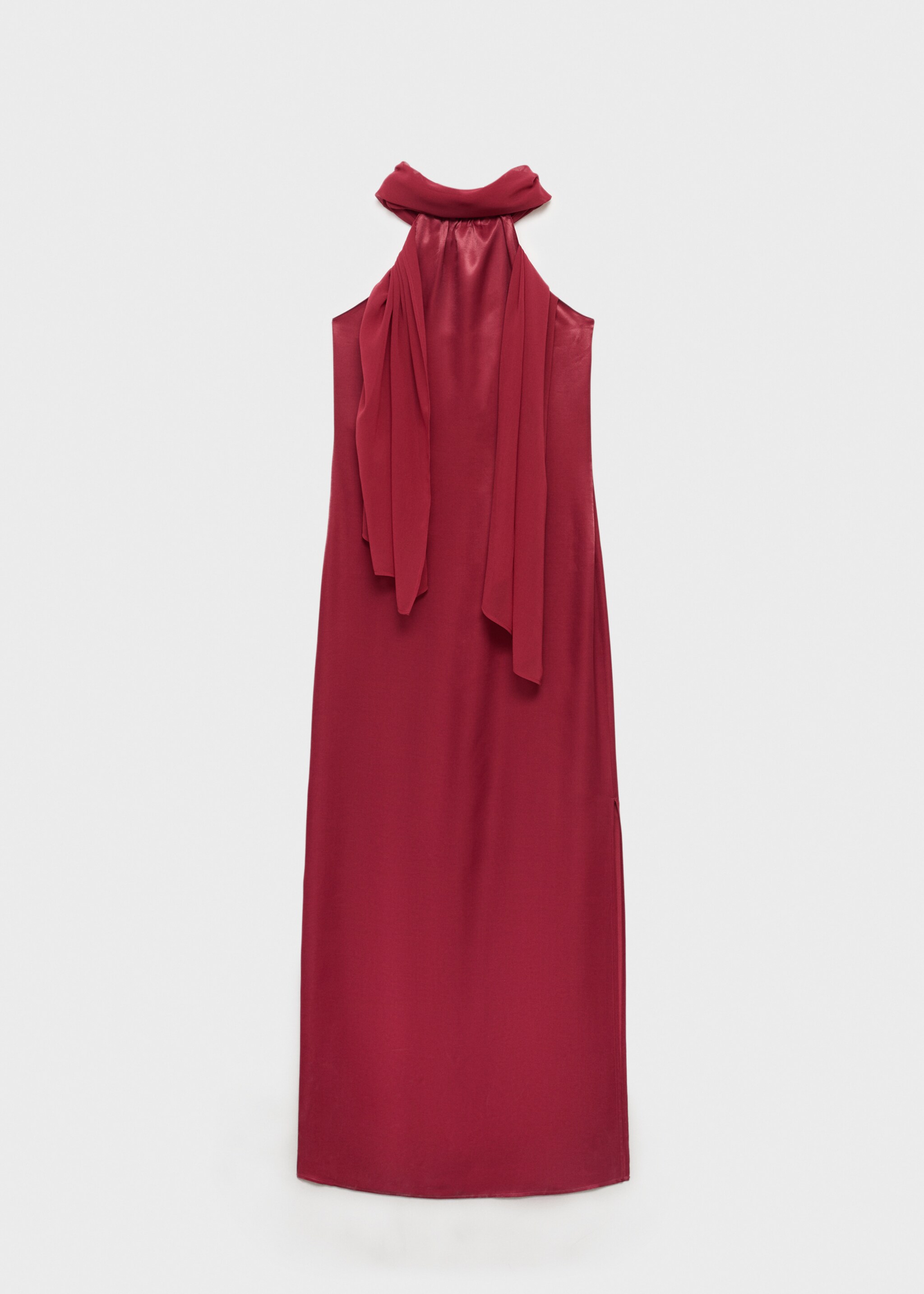 Satin halter neck dress - Article without model