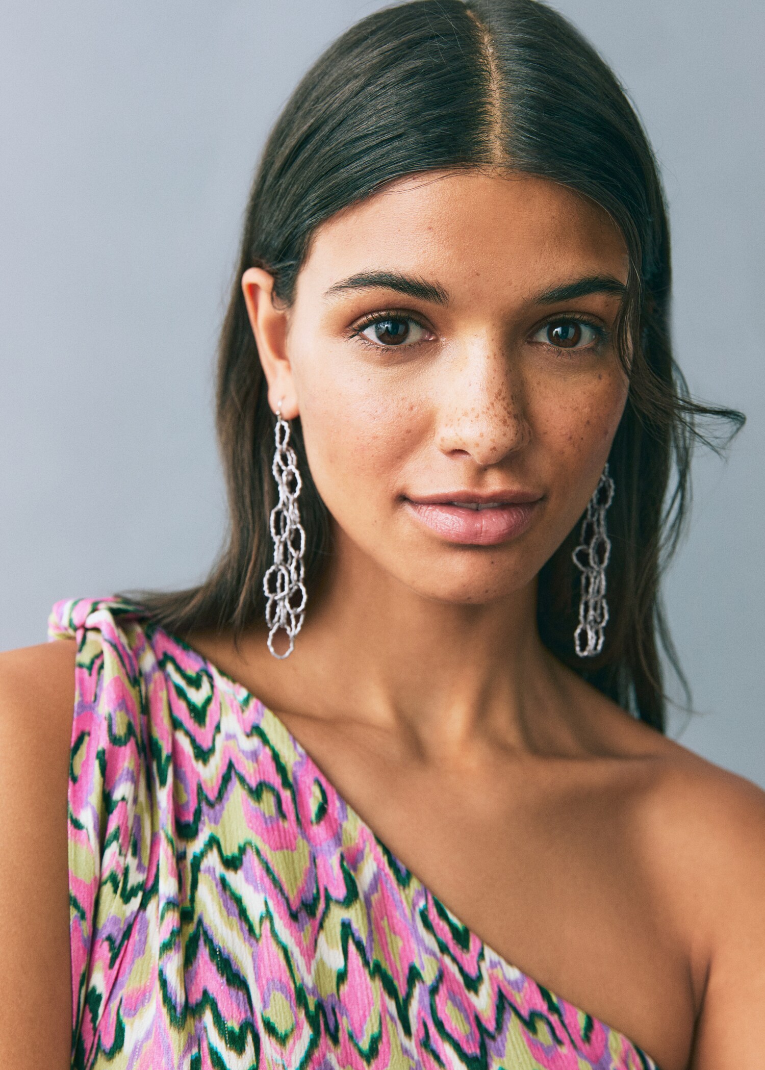 Printed bow dress - Details of the article 1