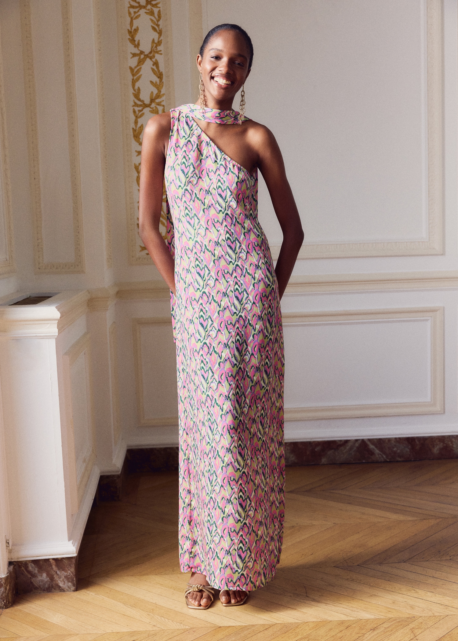 Printed bow dress - Details of the article 5