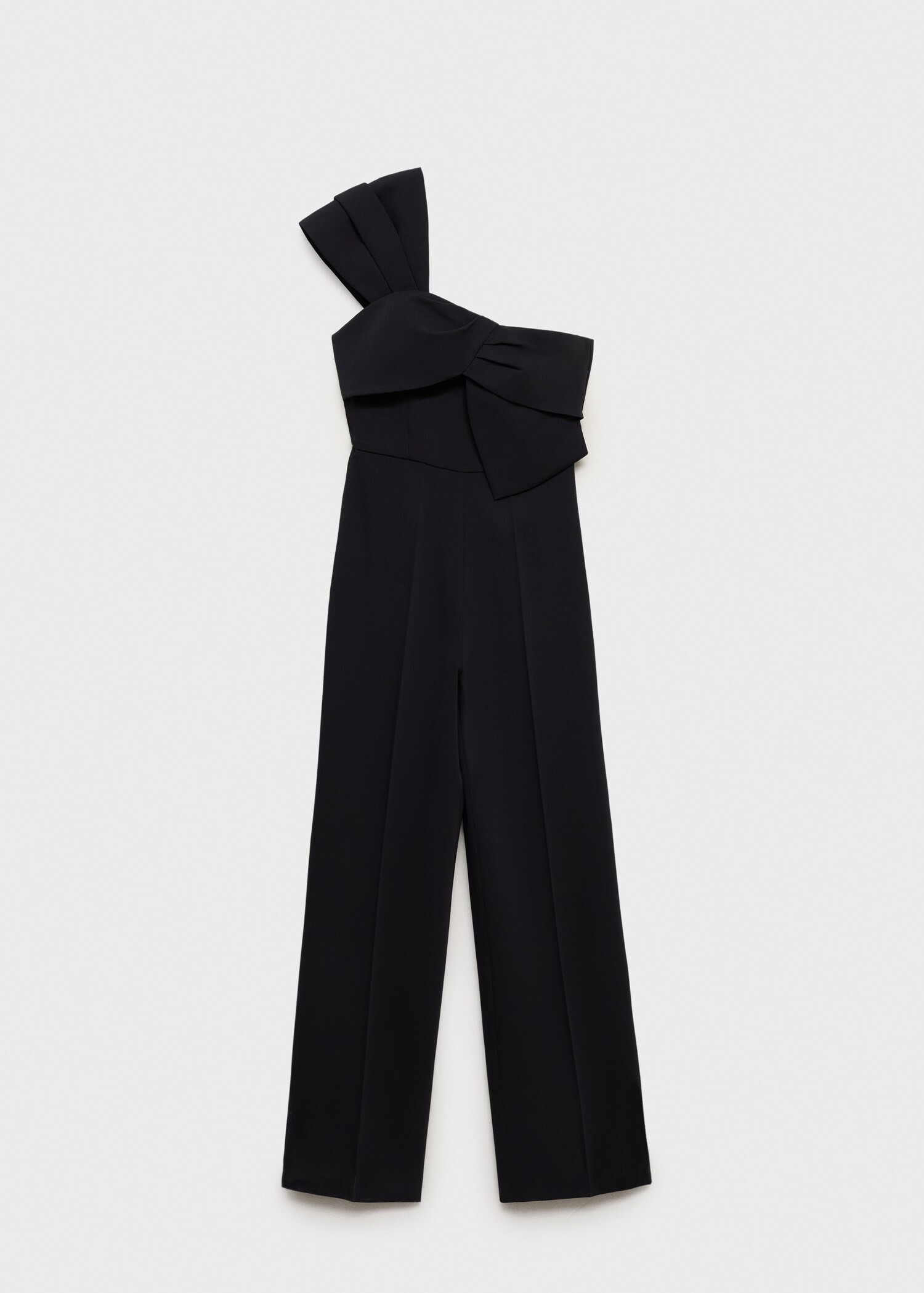 Lång jumpsuit med draperad urringning - Artikel utan modell