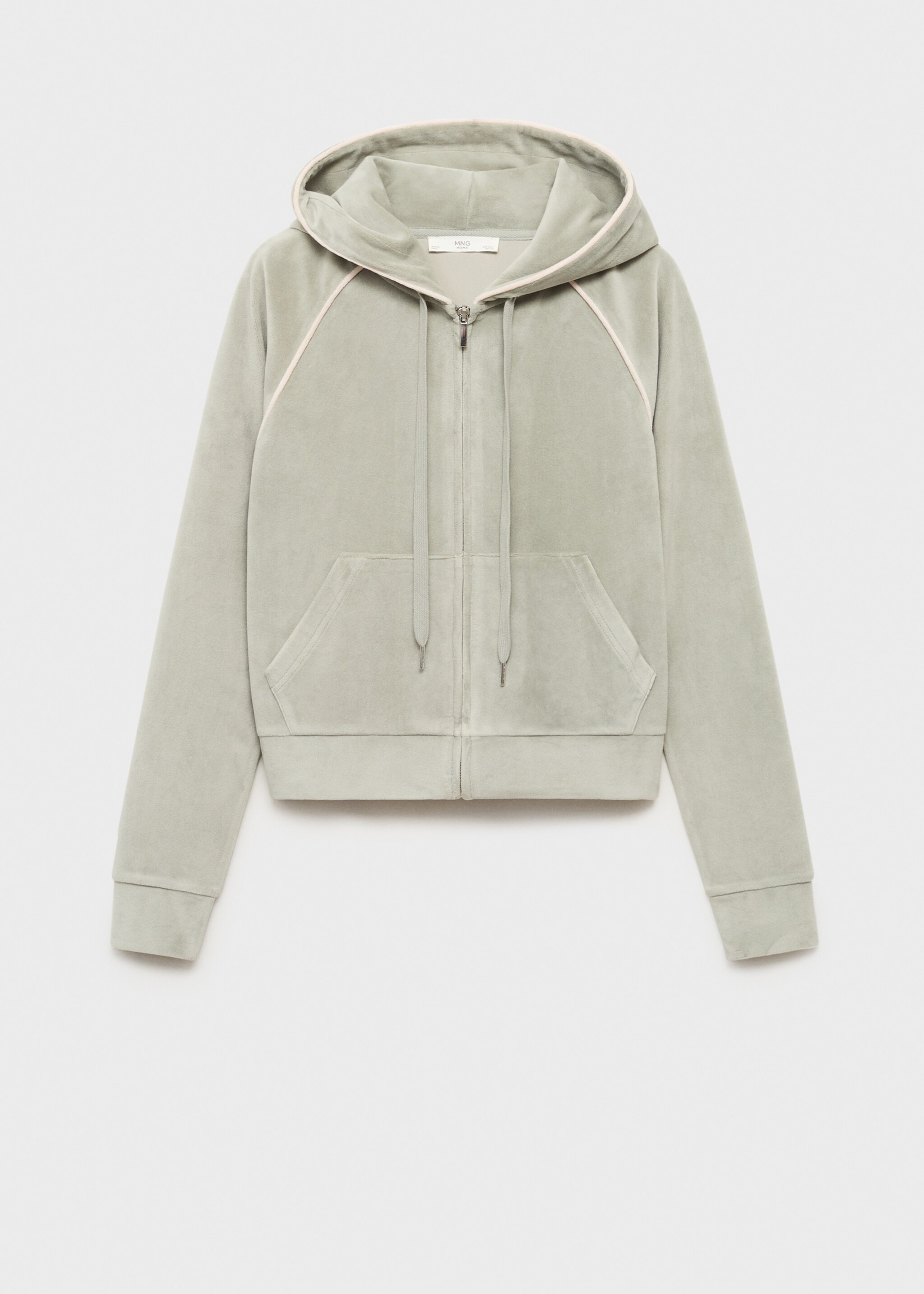 Velour sweatshirt with soft touch - Article without model