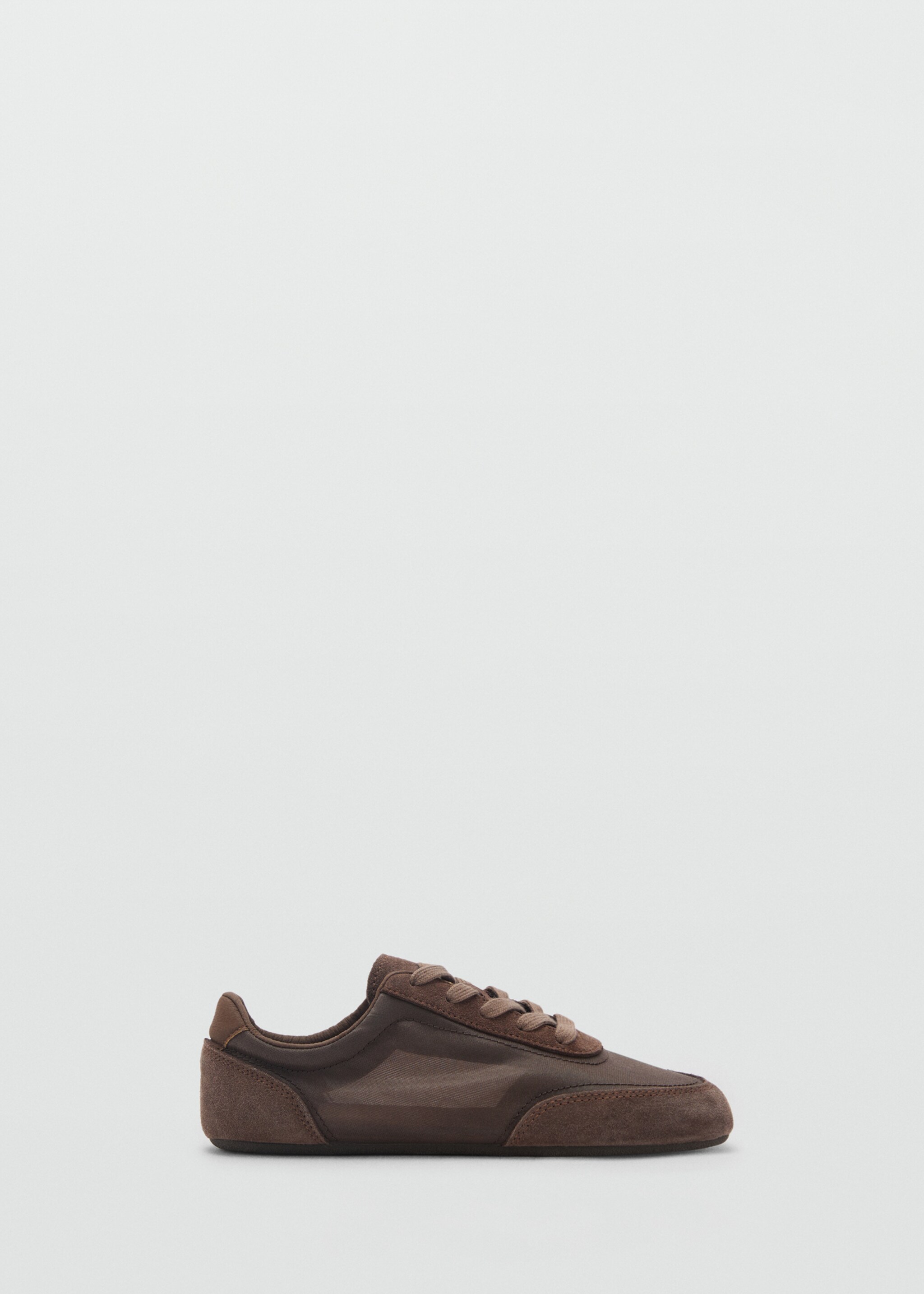 Suede-blend trainers with laces - Article without model