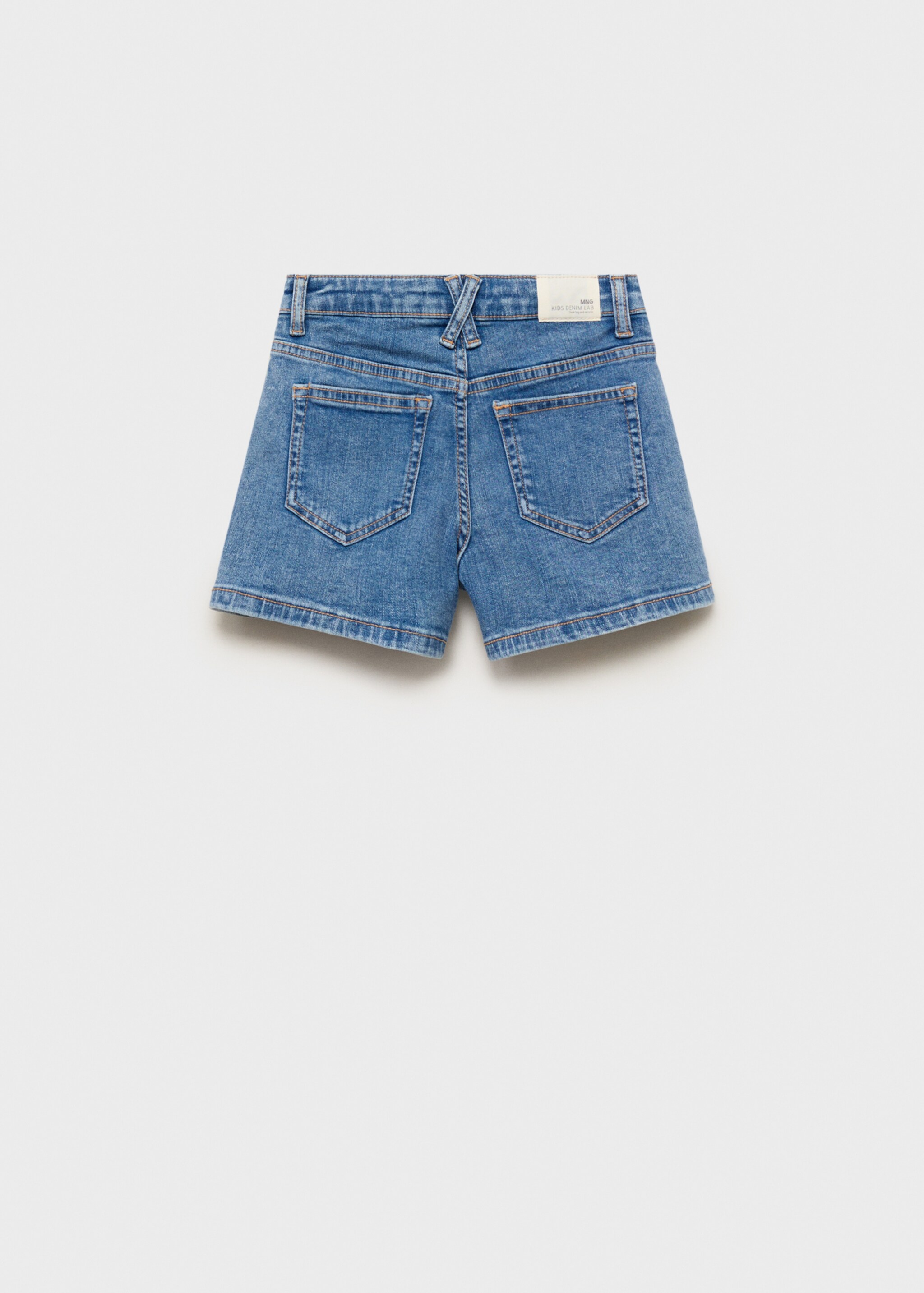Straight-fit denim shorts - Reverse of the article