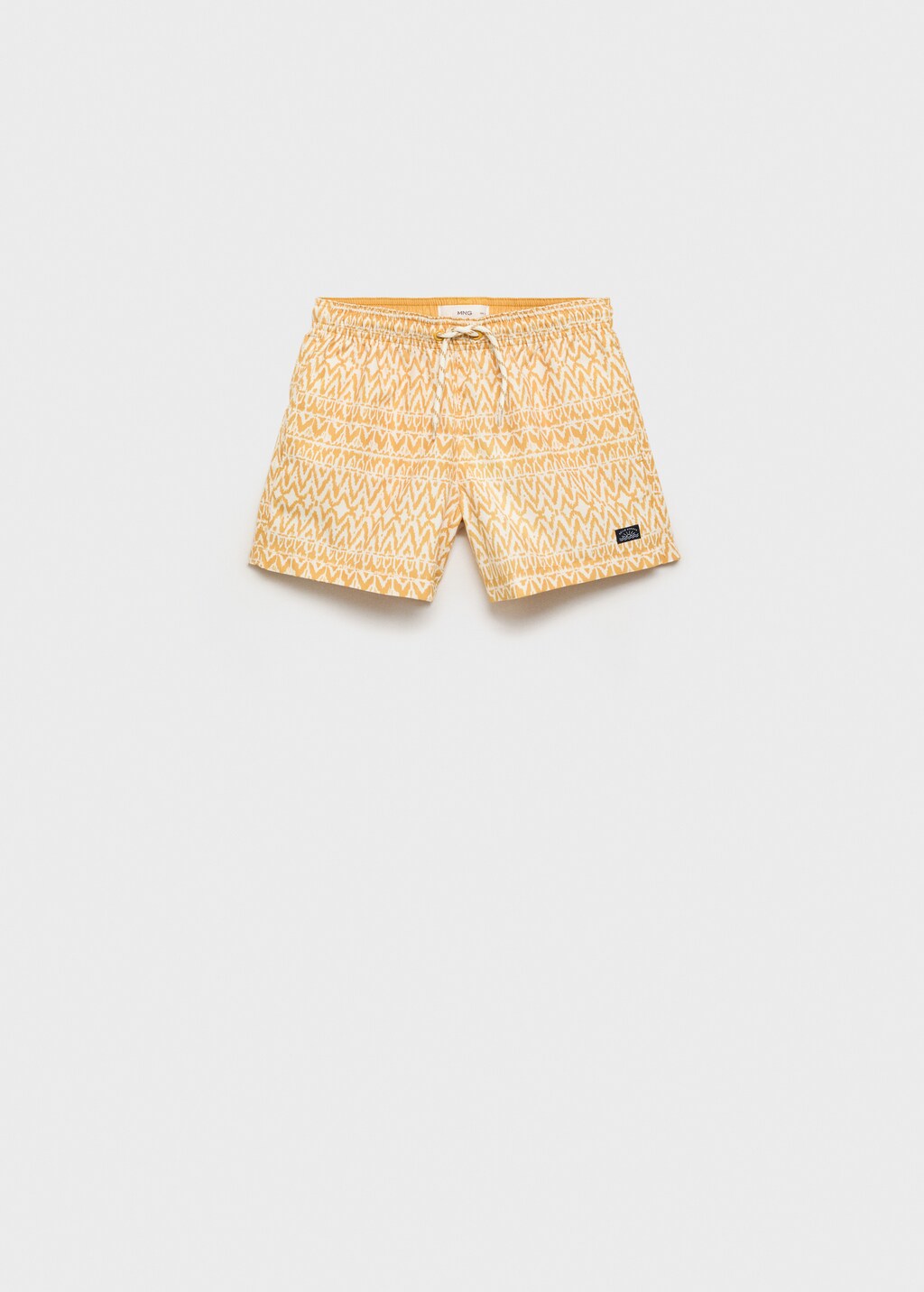 Printed swimsuit with drawstring