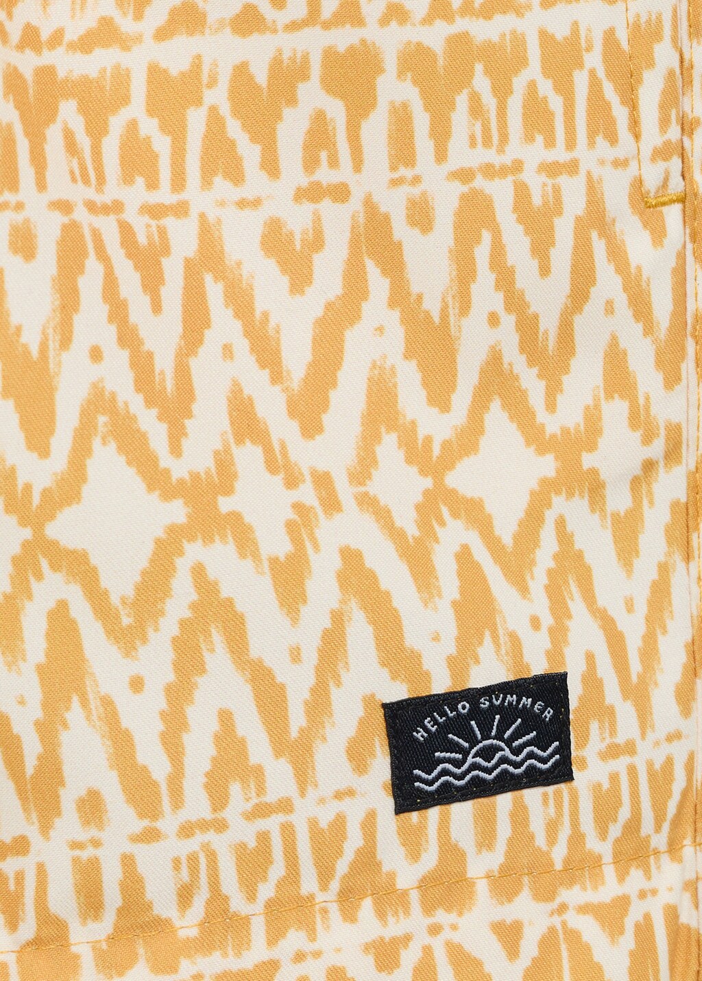 Printed swimsuit with drawstring