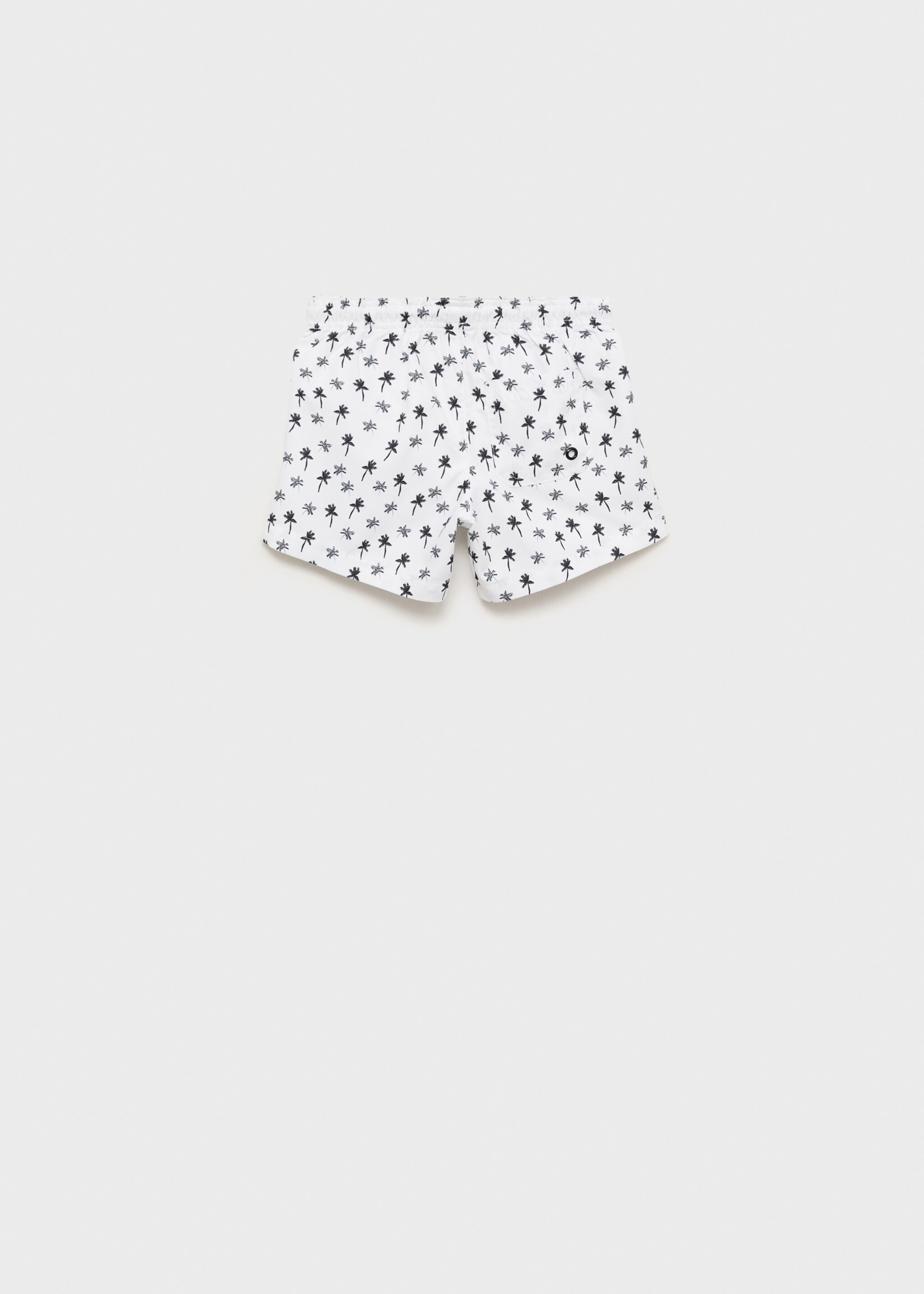 Palm trees print swimsuit trunks - Reverse of the article