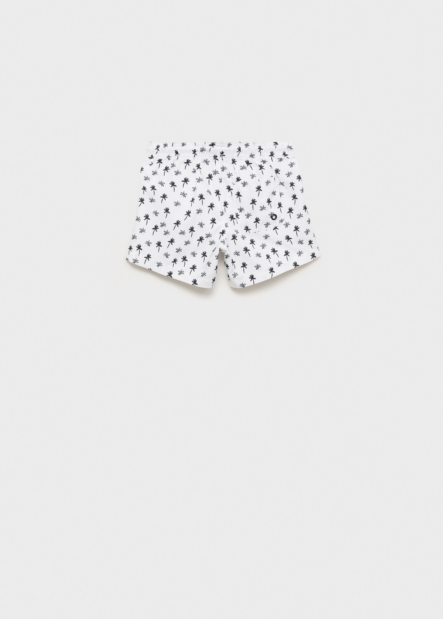 Palm trees print swimsuit trunks - Reverse of the article