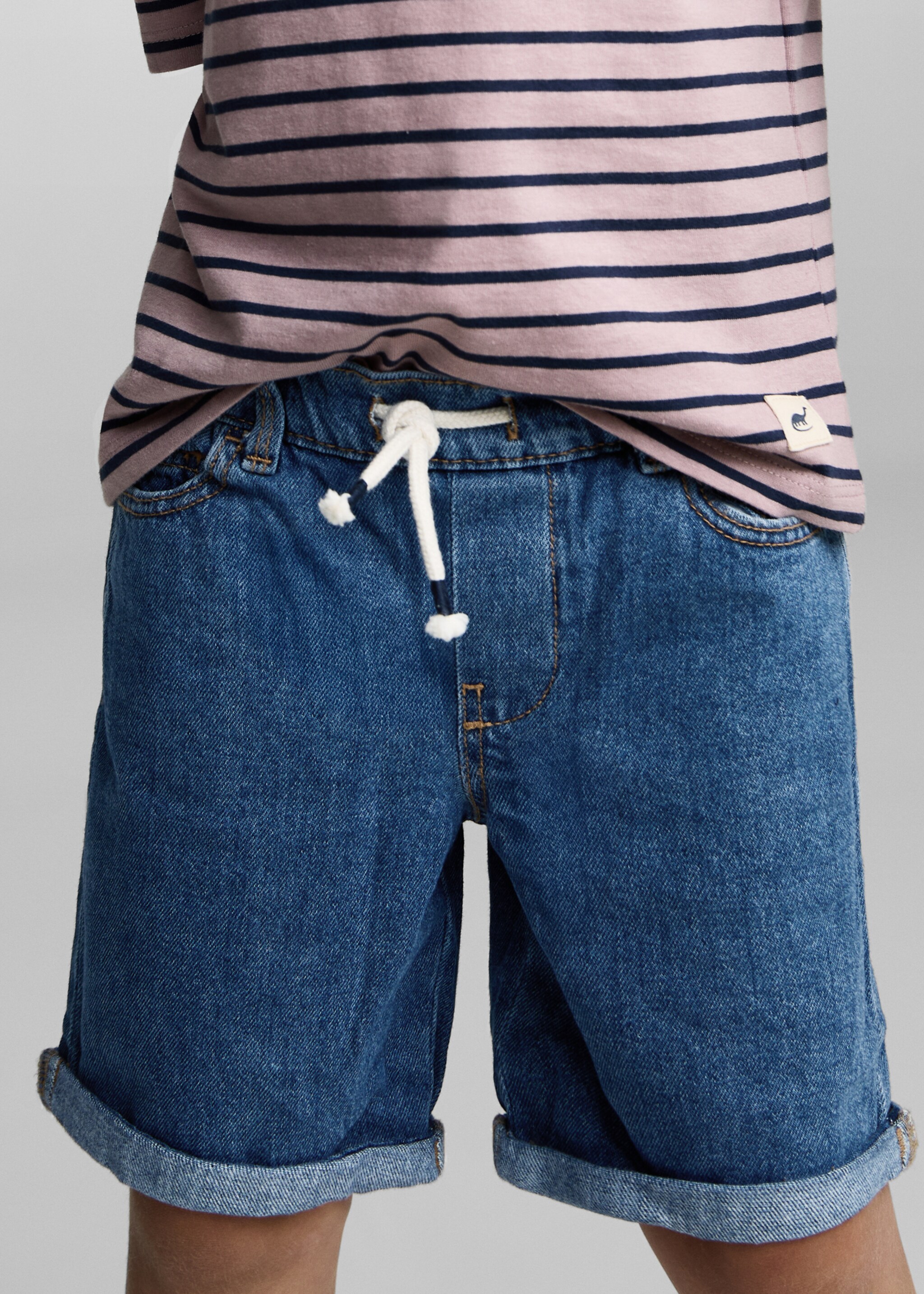 Bermuda denim cordon - Plan moyen