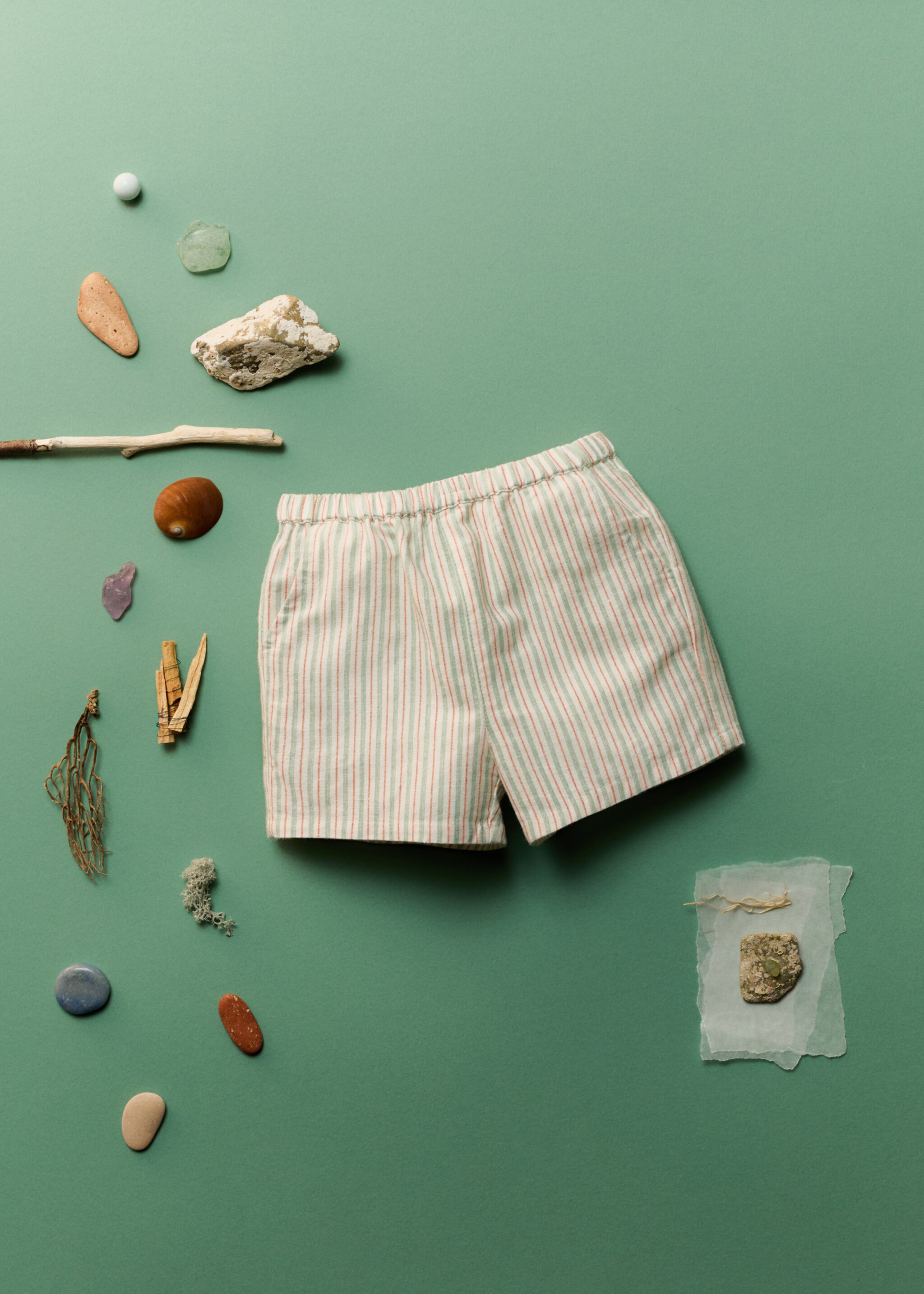 Striped linen shorts - Details of the article 5