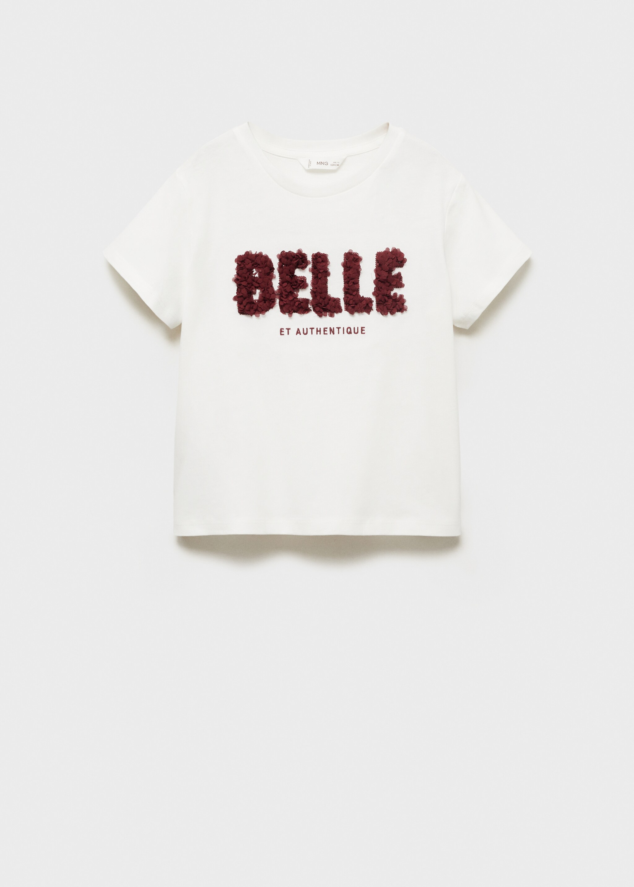 Embossed message t-shirt - Article without model