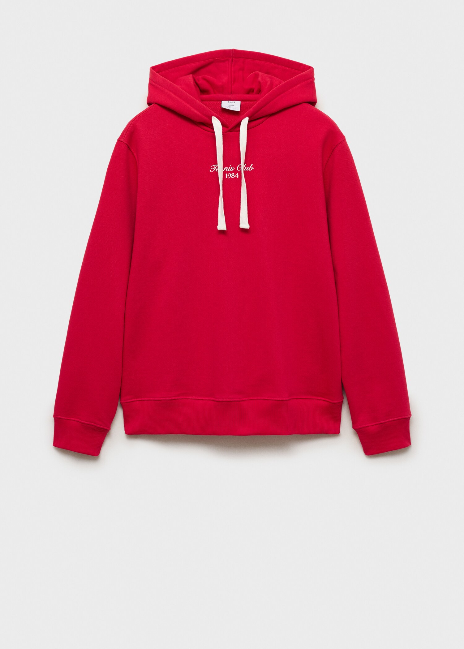 Cotton hooded sweatshirt text - Article without model