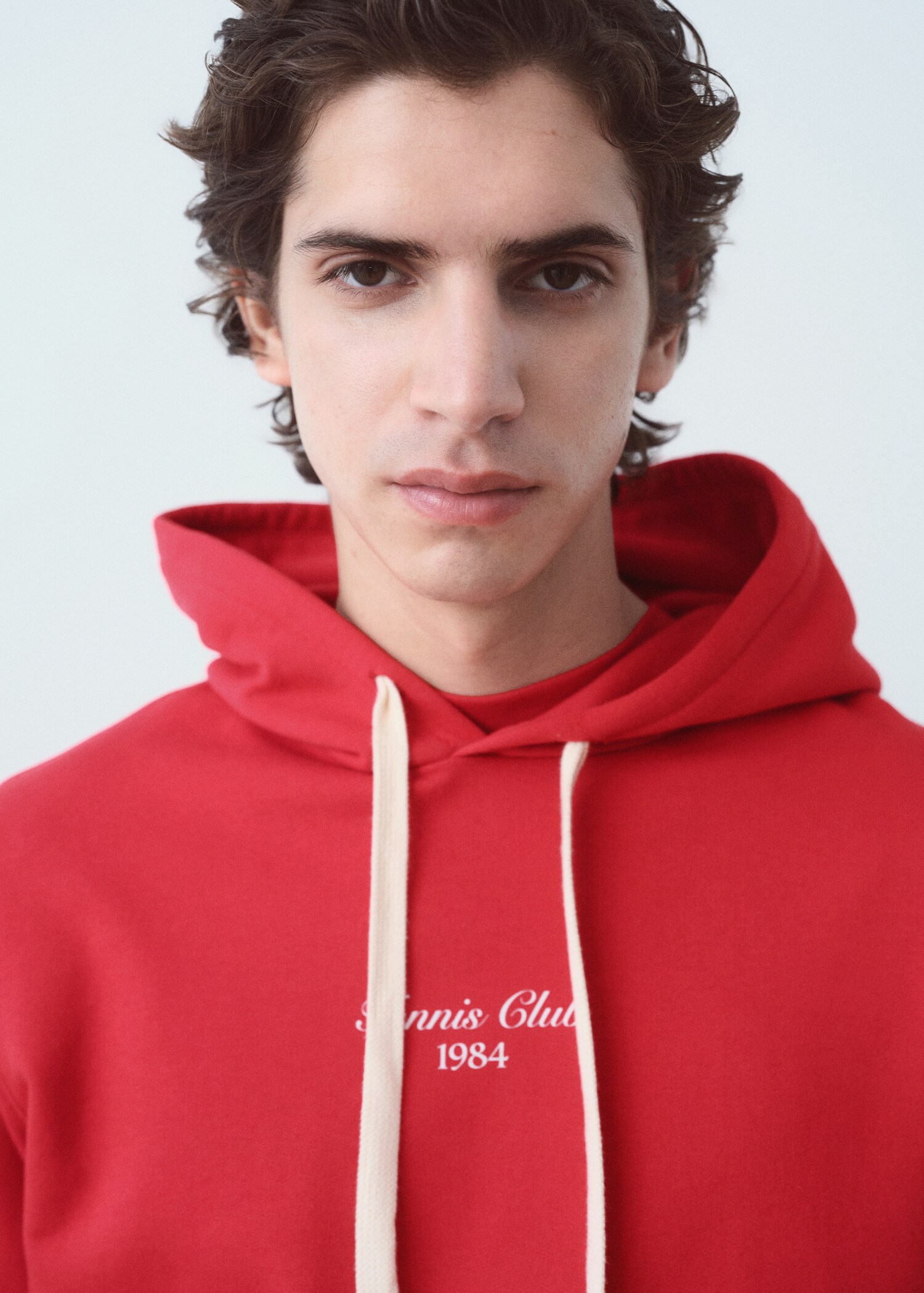 Cotton hooded sweatshirt text - Details of the article 1