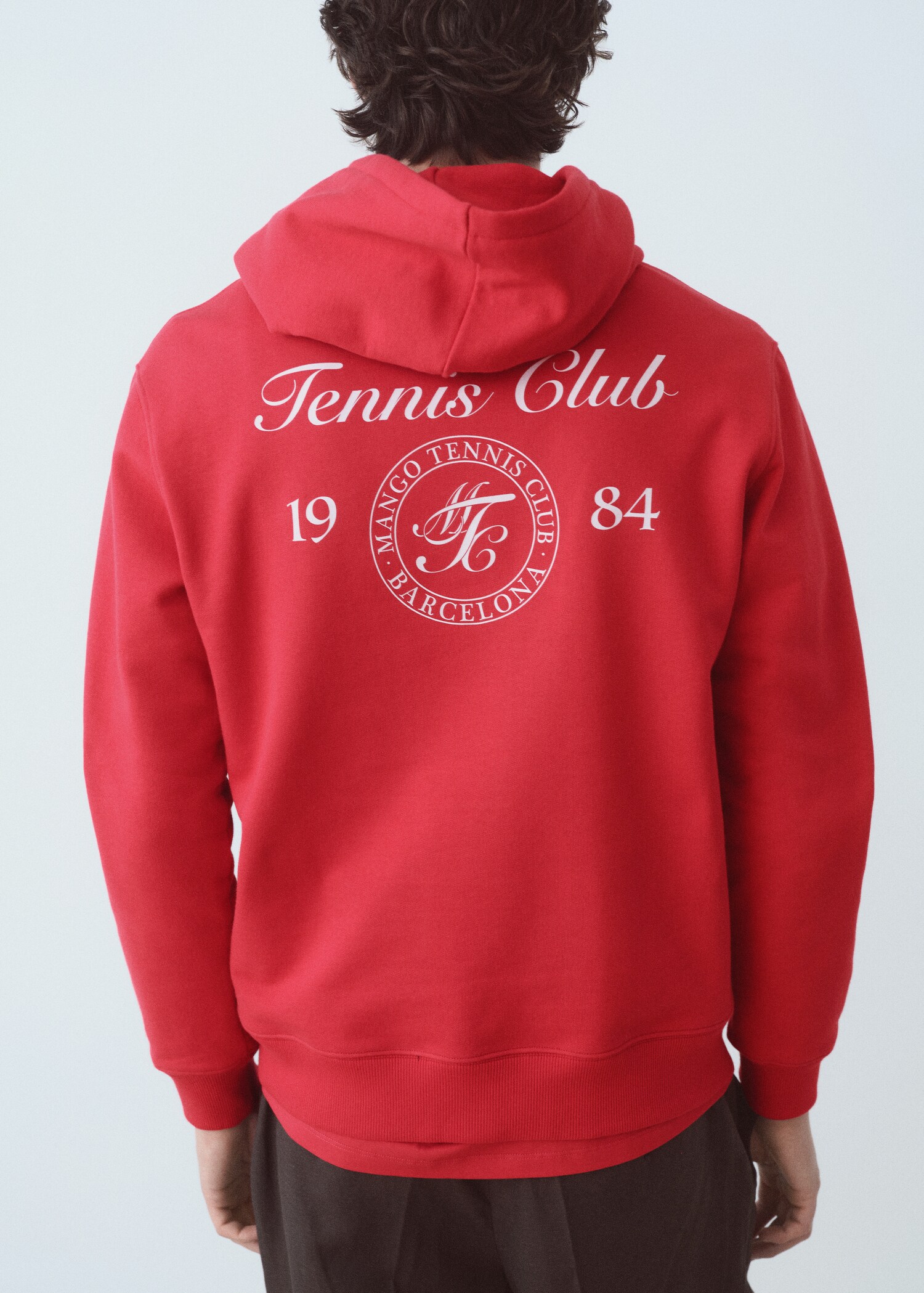 Cotton hooded sweatshirt text - Reverse of the article