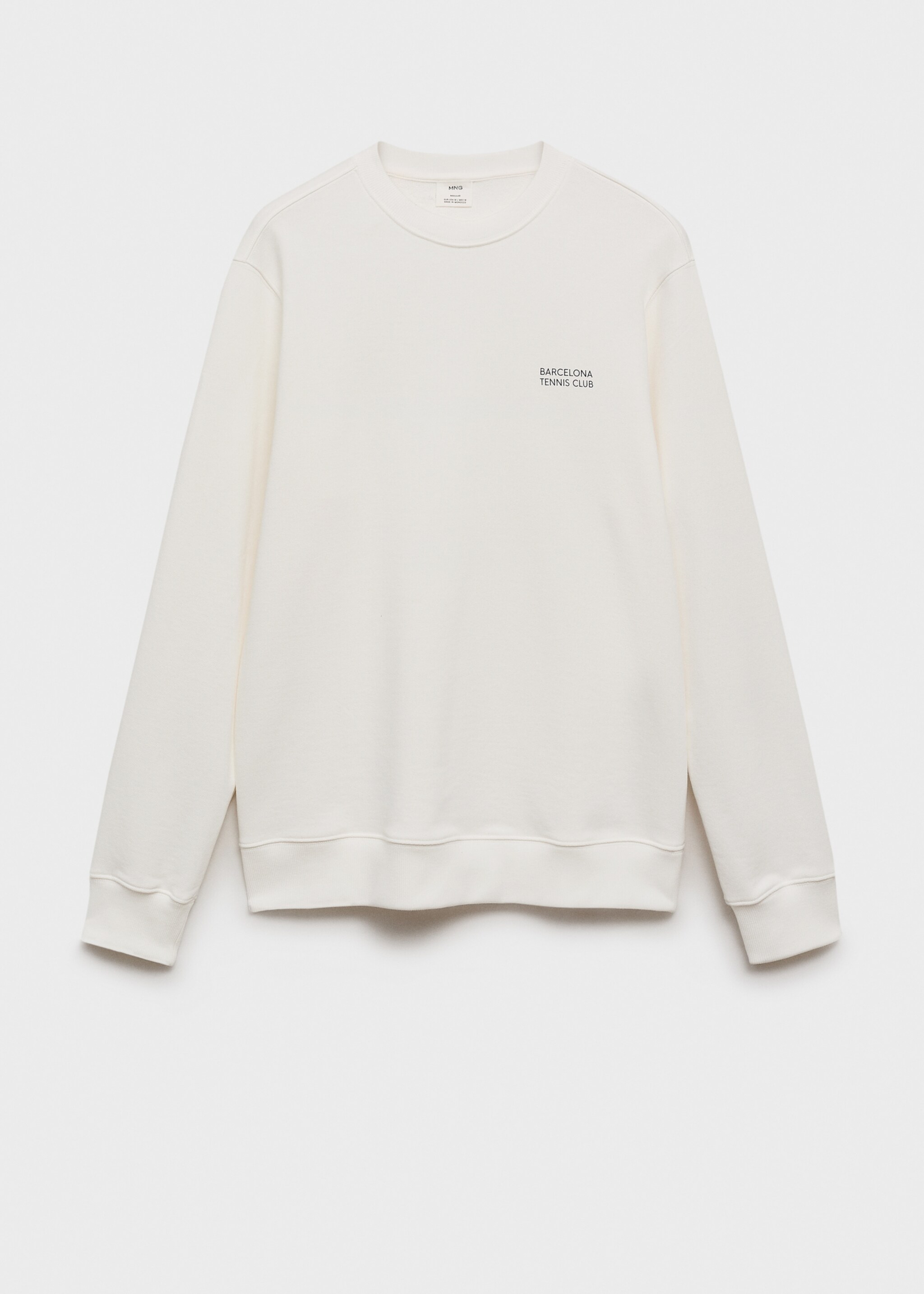 Cotton sweatshirt with printed text - Article without model