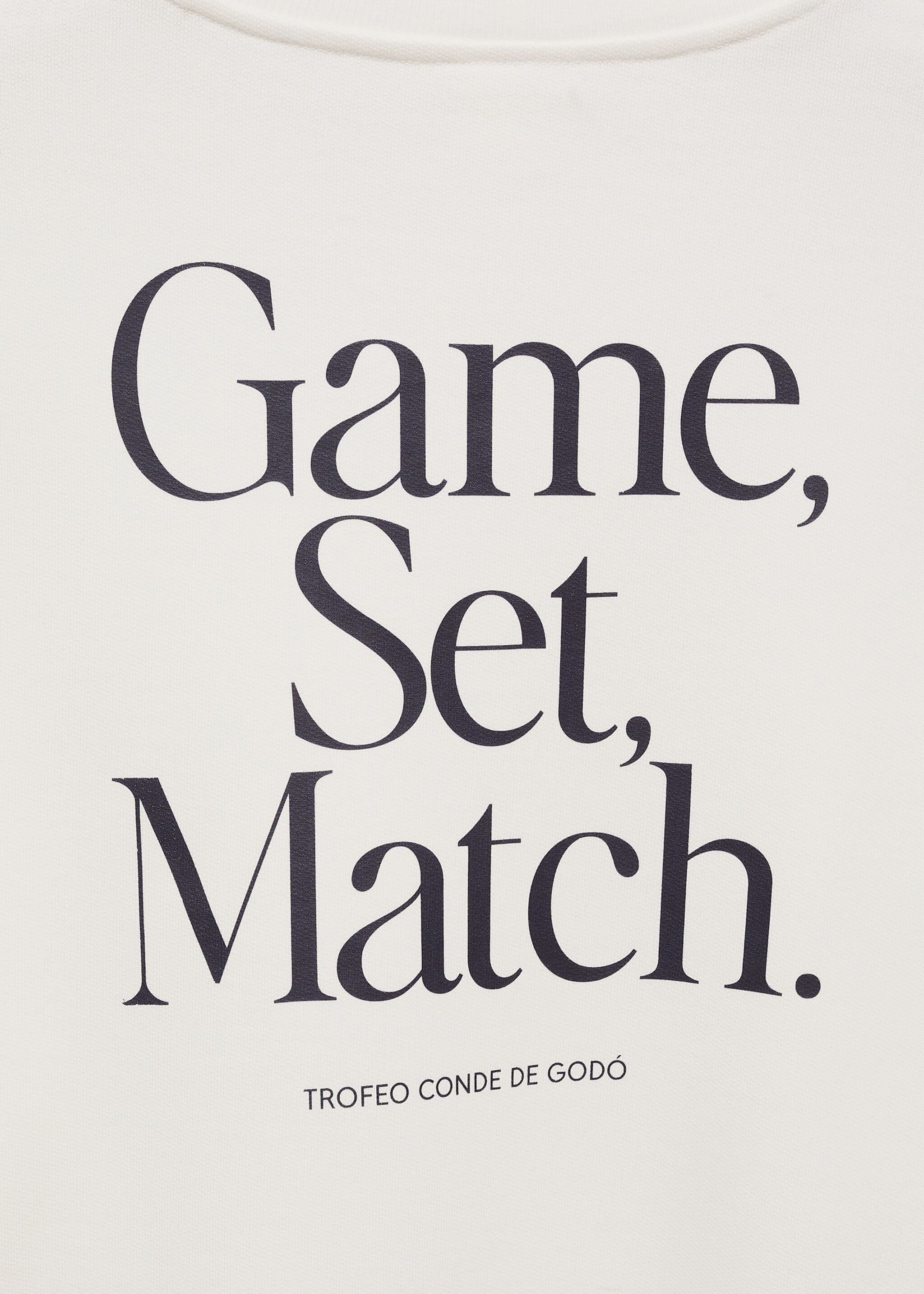 Cotton sweatshirt with printed text - Details of the article 0