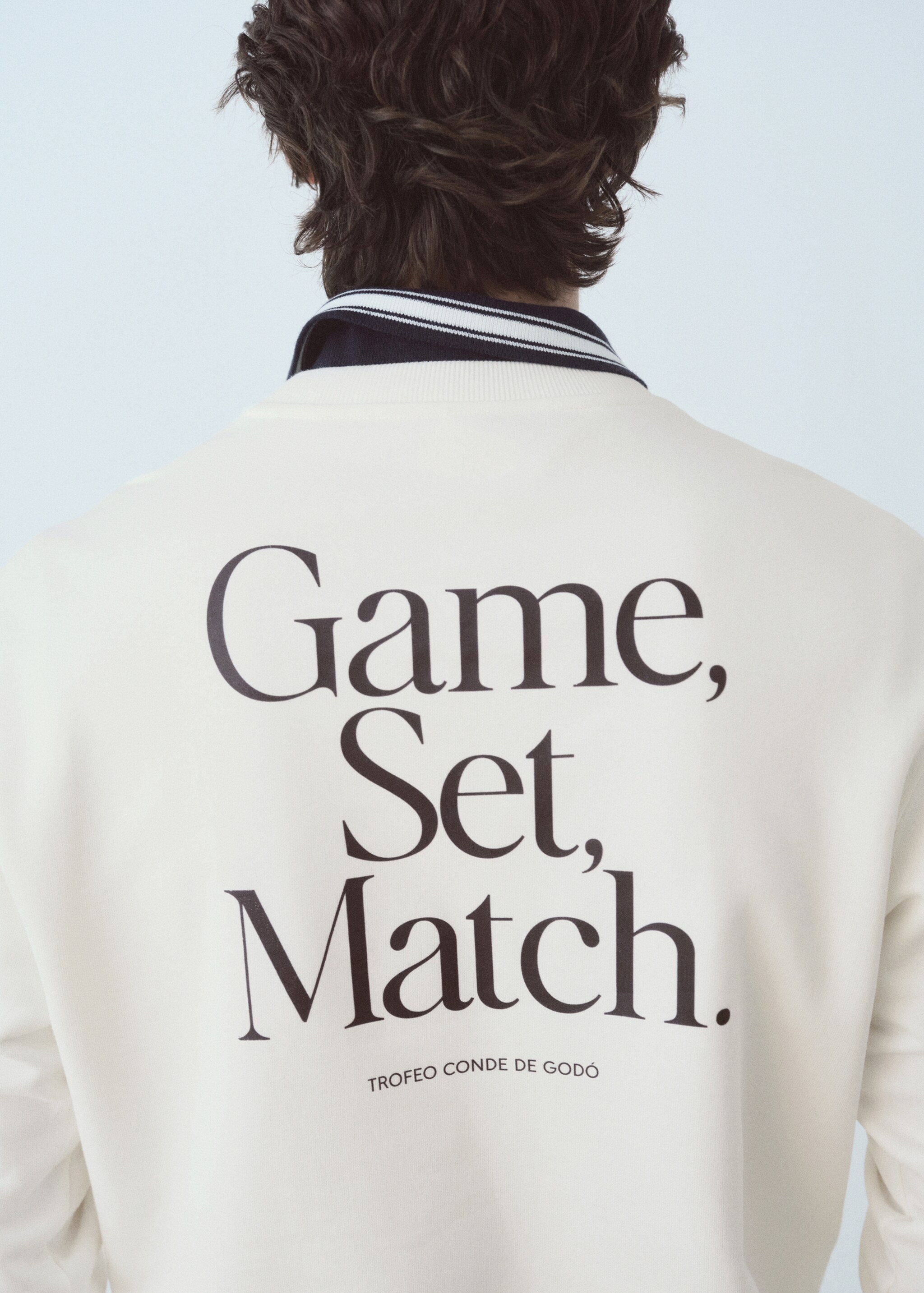 Cotton sweatshirt with printed text - Details of the article 6
