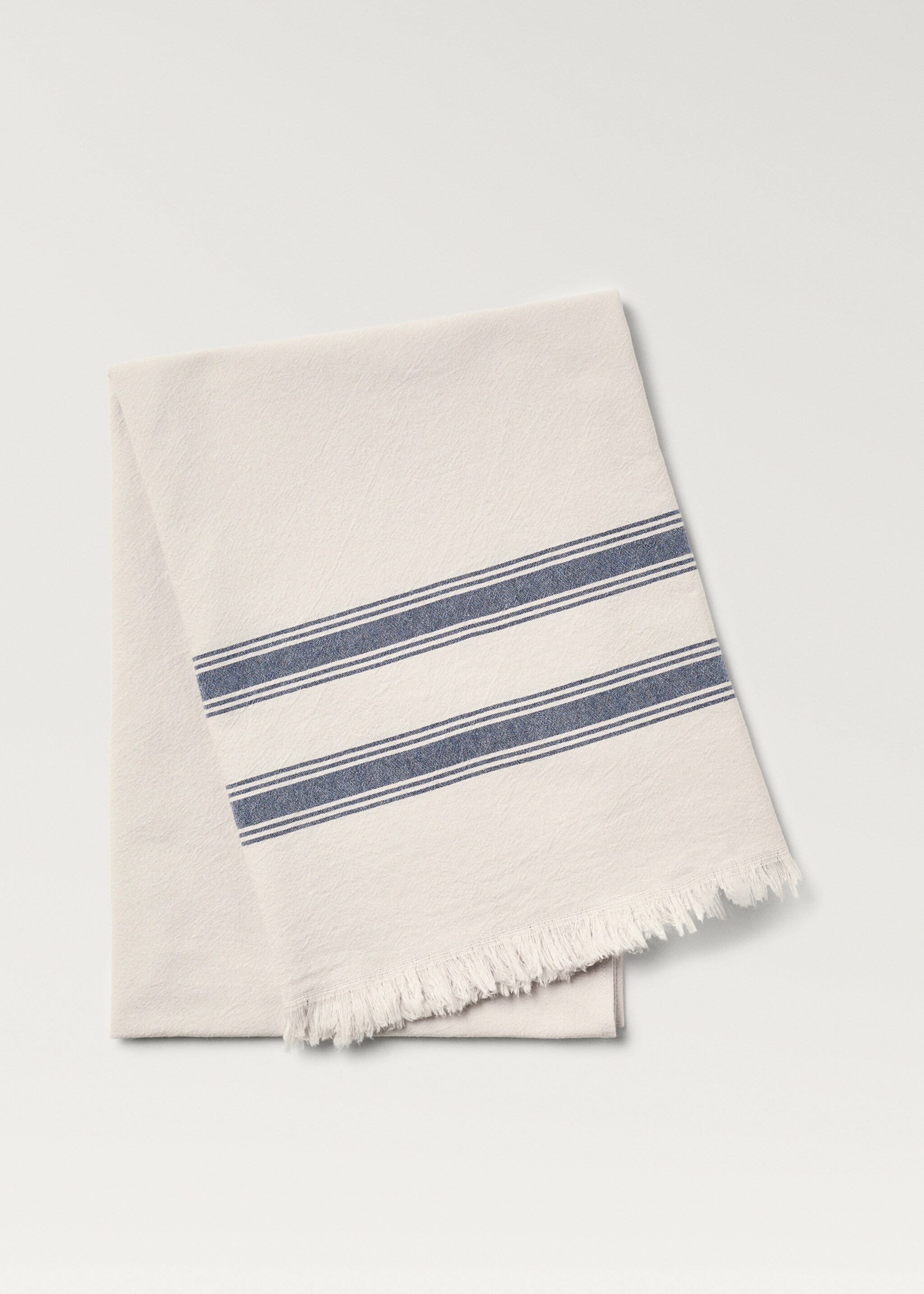 Fringed double-striped pareo towel - Article without model