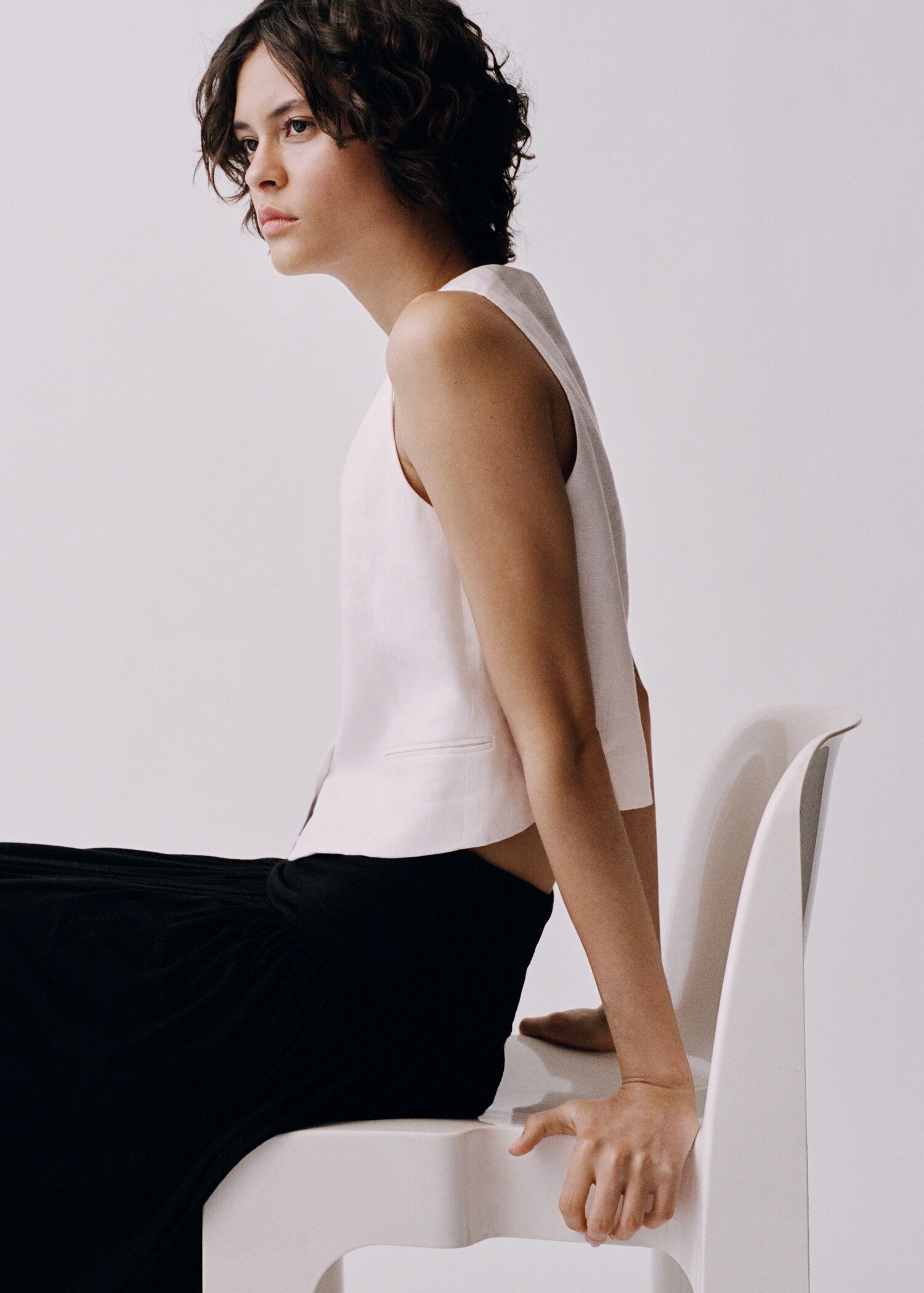 Linen suit waistcoat - Details of the article 6