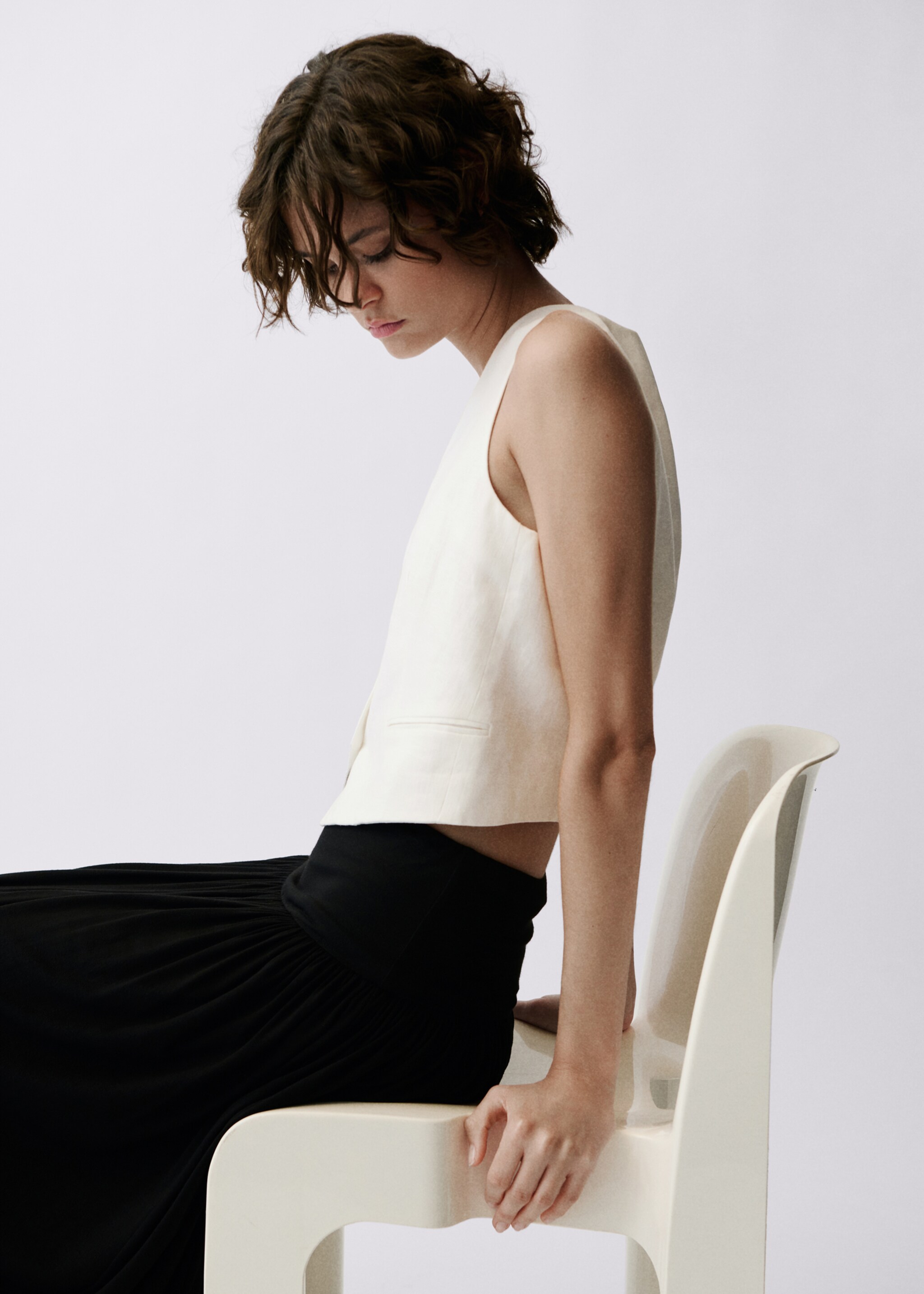 Linen suit waistcoat - Reverse of the article