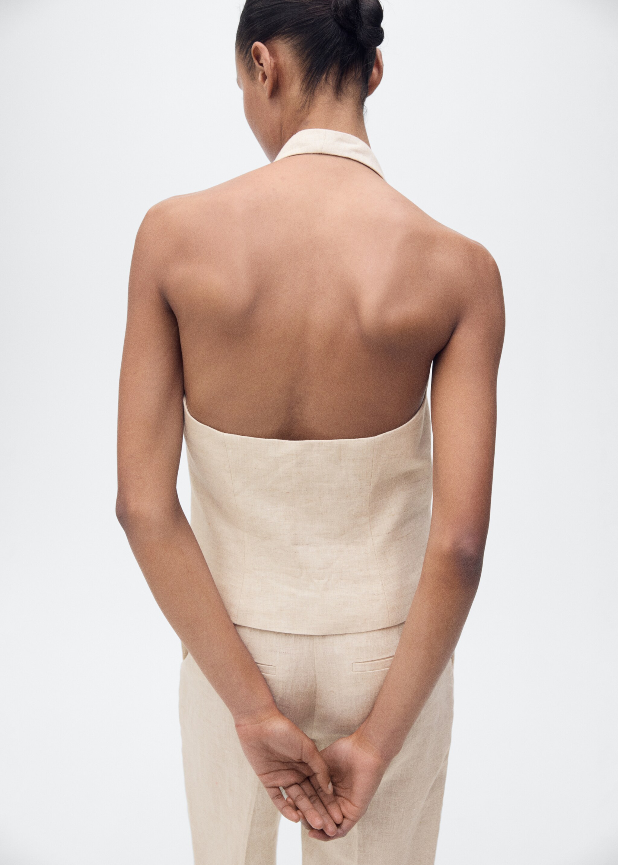 Linen suit waistcoat - Reverse of the article