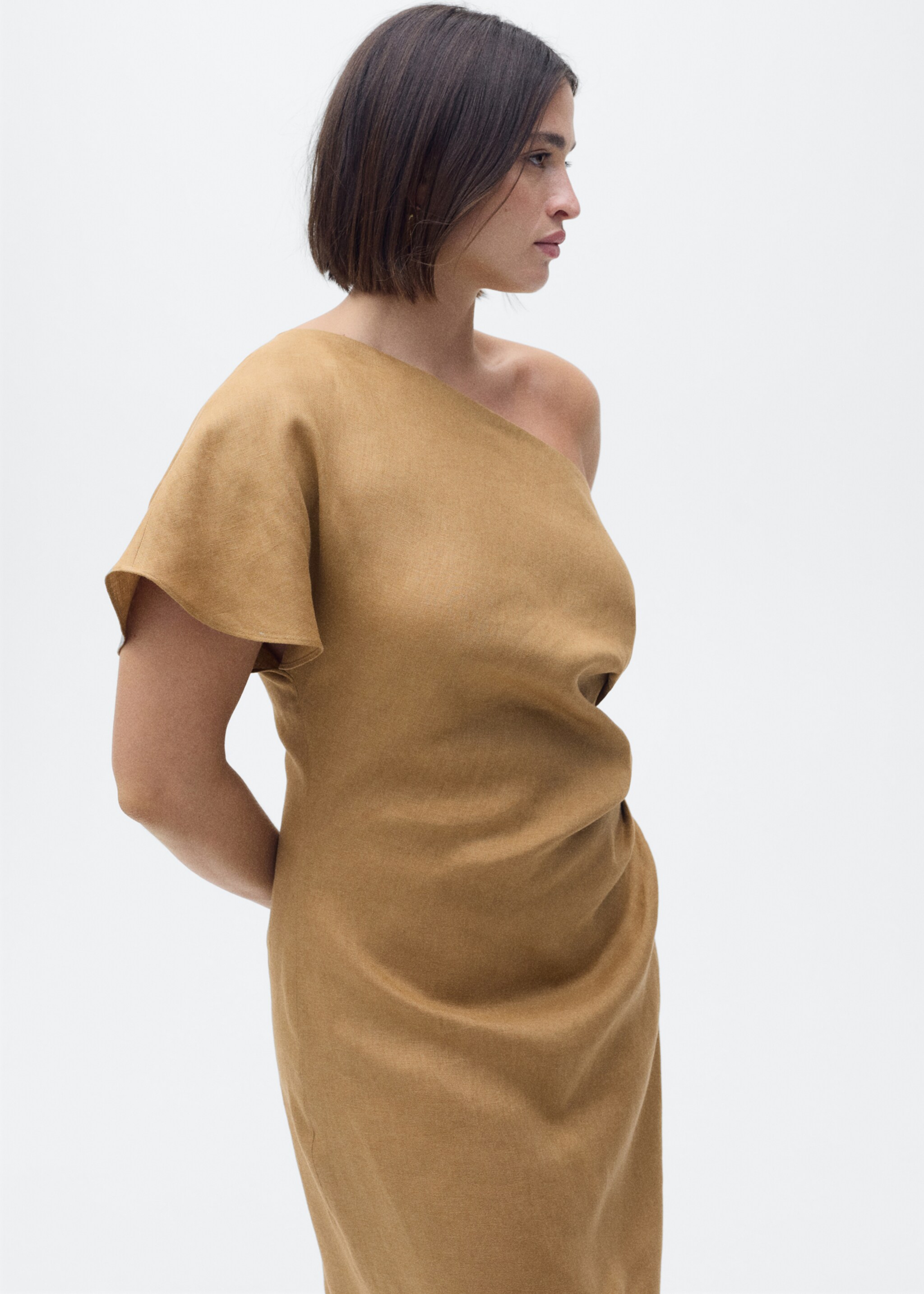 Asymmetrical linen dress - Details of the article 5