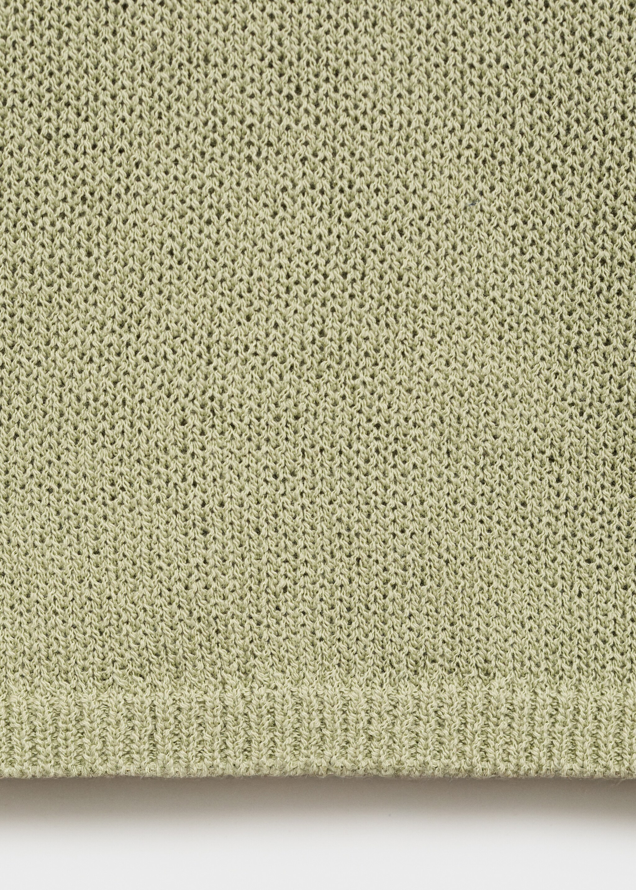 Short-sleeved knitted cotton sweater - Details of the article 0