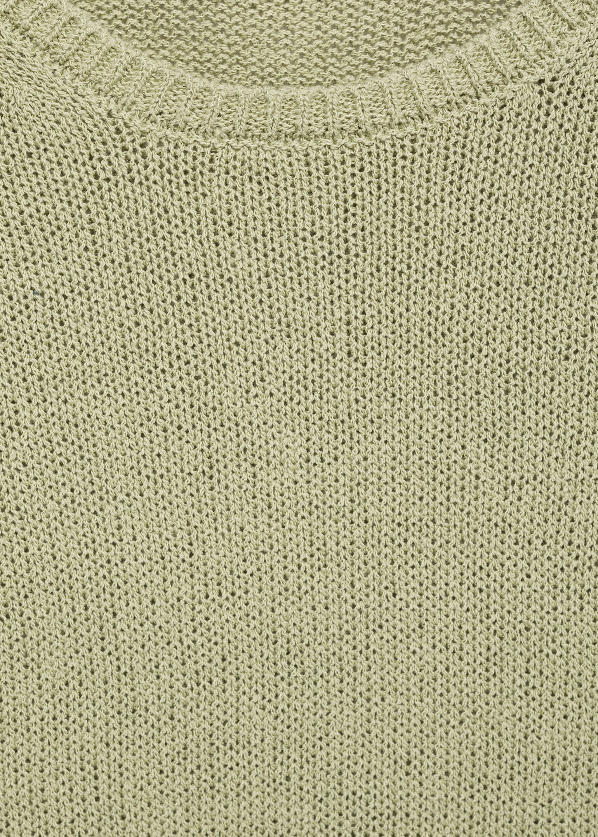 Short-sleeved knitted cotton sweater - Details of the article 8