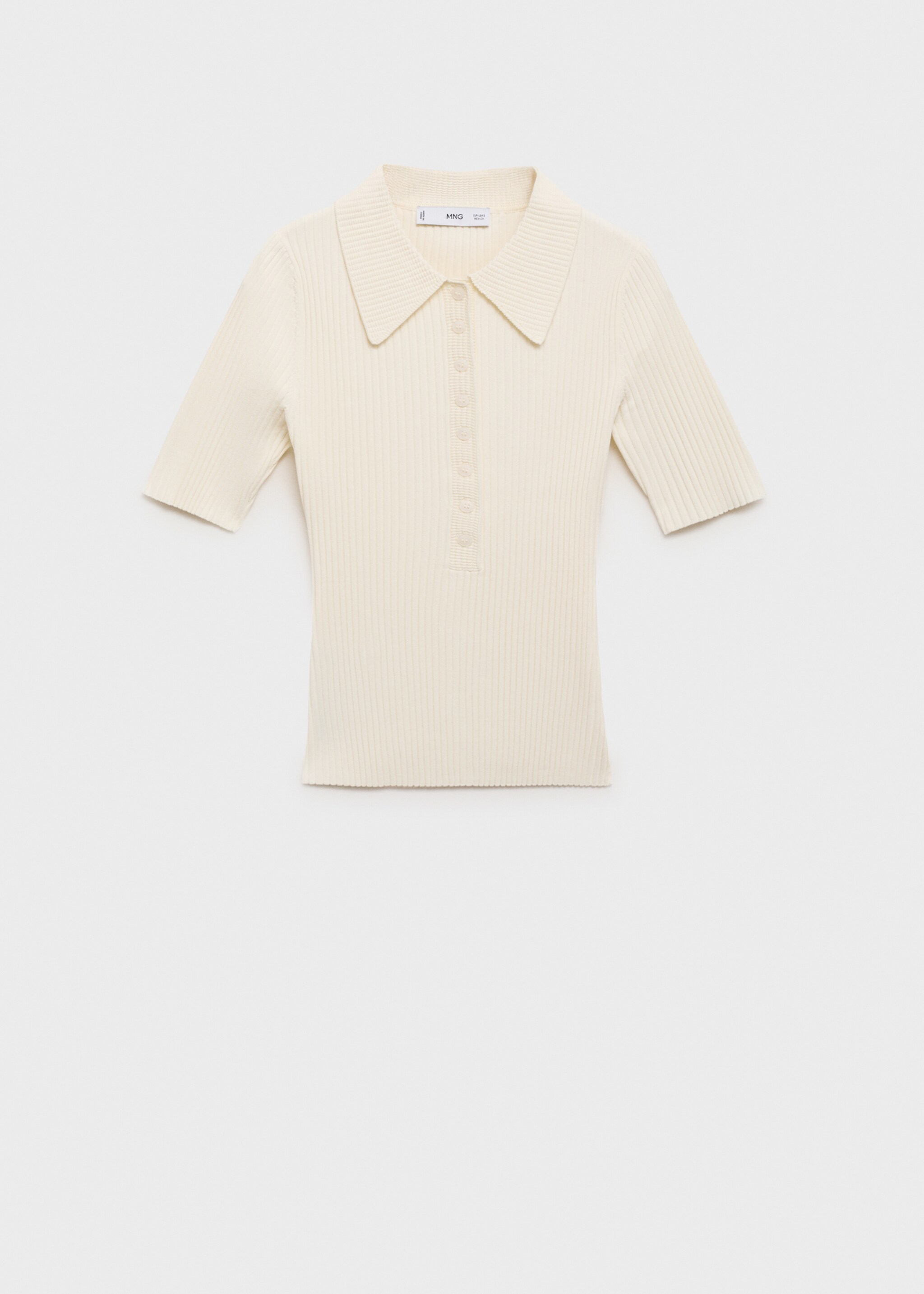Ribbed polo-neck sweater - Article without model
