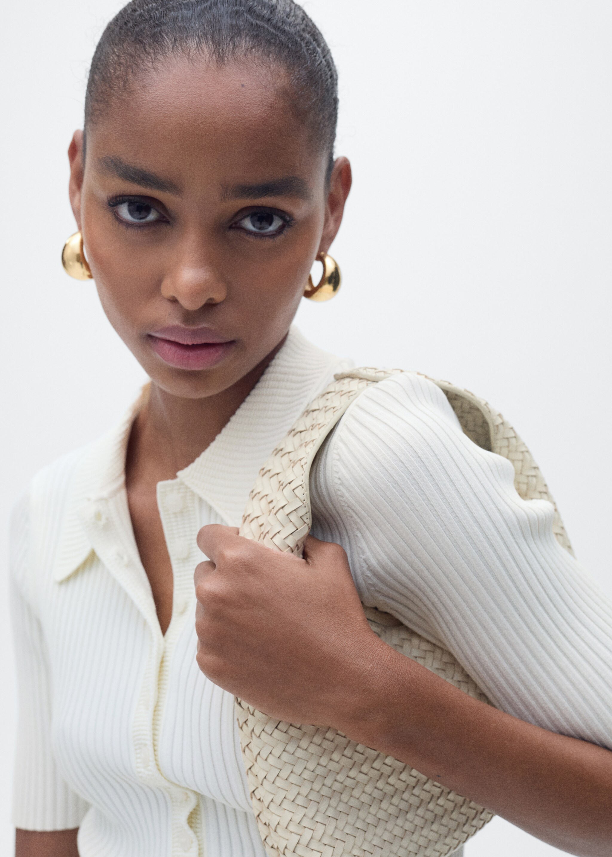 Ribbed polo-neck sweater - Details of the article 1