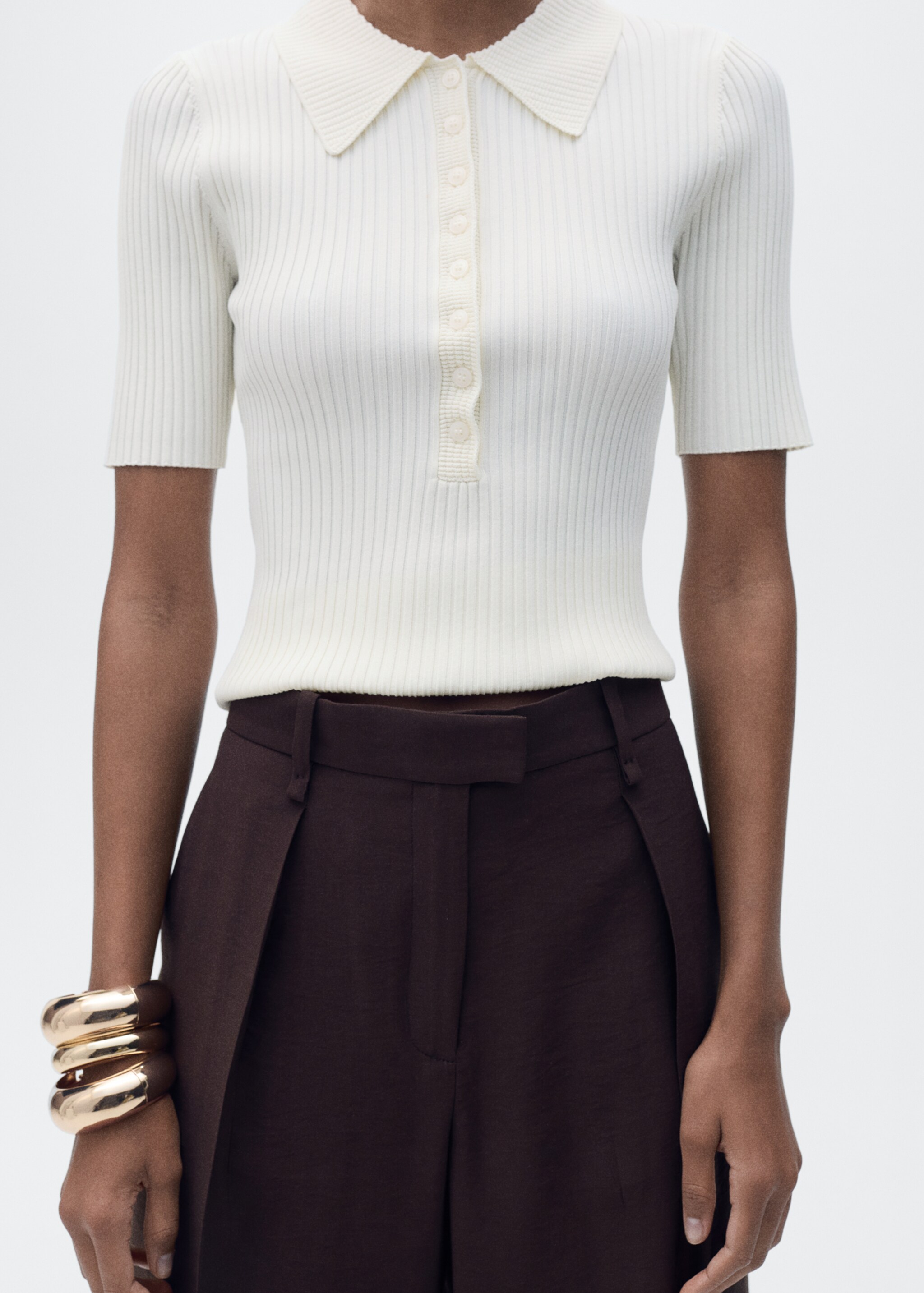 Ribbed polo-neck sweater - Details of the article 6