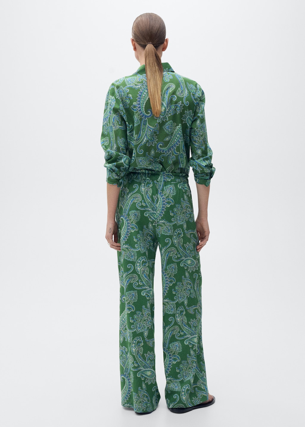 Linen paisley pants - Women | MANGO USA Linen paisley pants - Women | MANGO USA