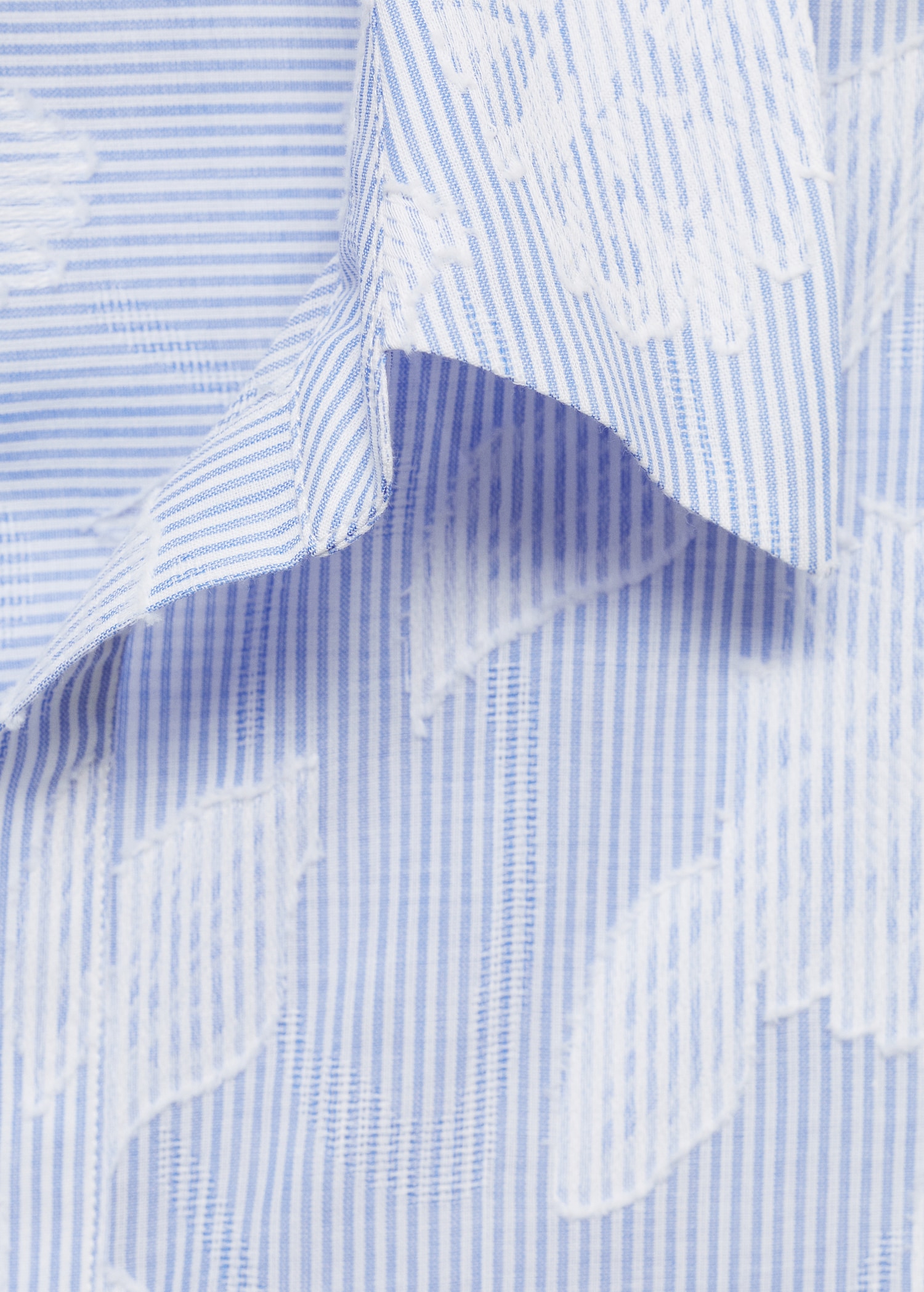 เสื้อเชิ้ตลายทางทรงโอเวอร์ไซซ์ปักลาย - รายละเอียดของสินค้า 8