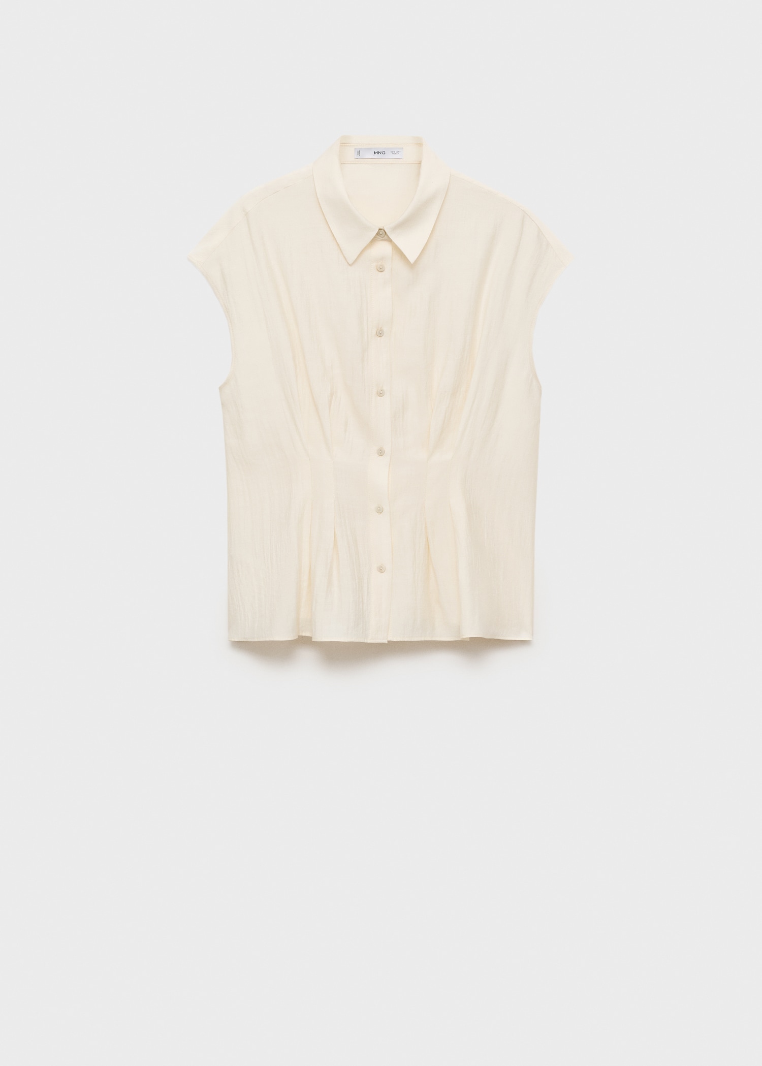 Short-sleeved pleated shirt - Article without model