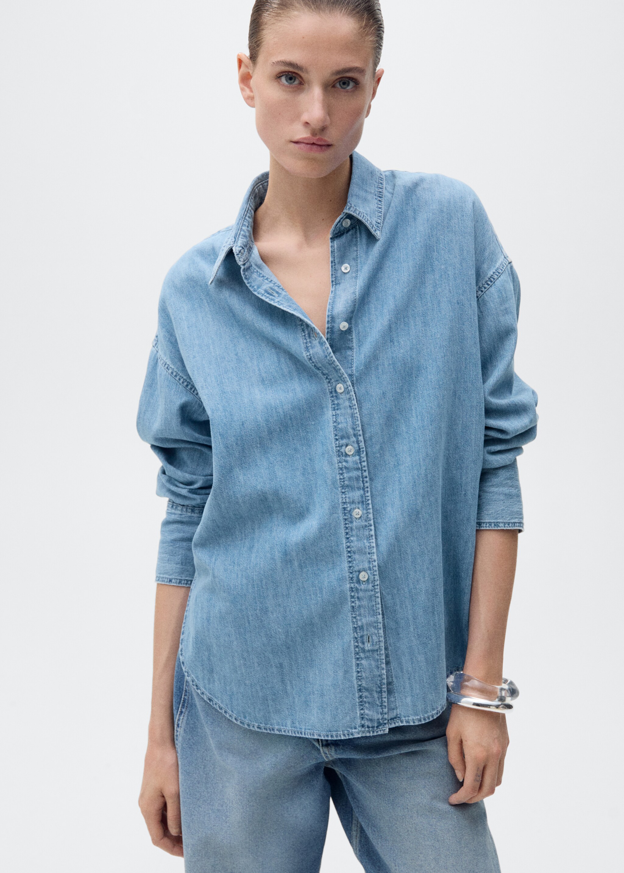 Oversized denim shirt - Medium plane