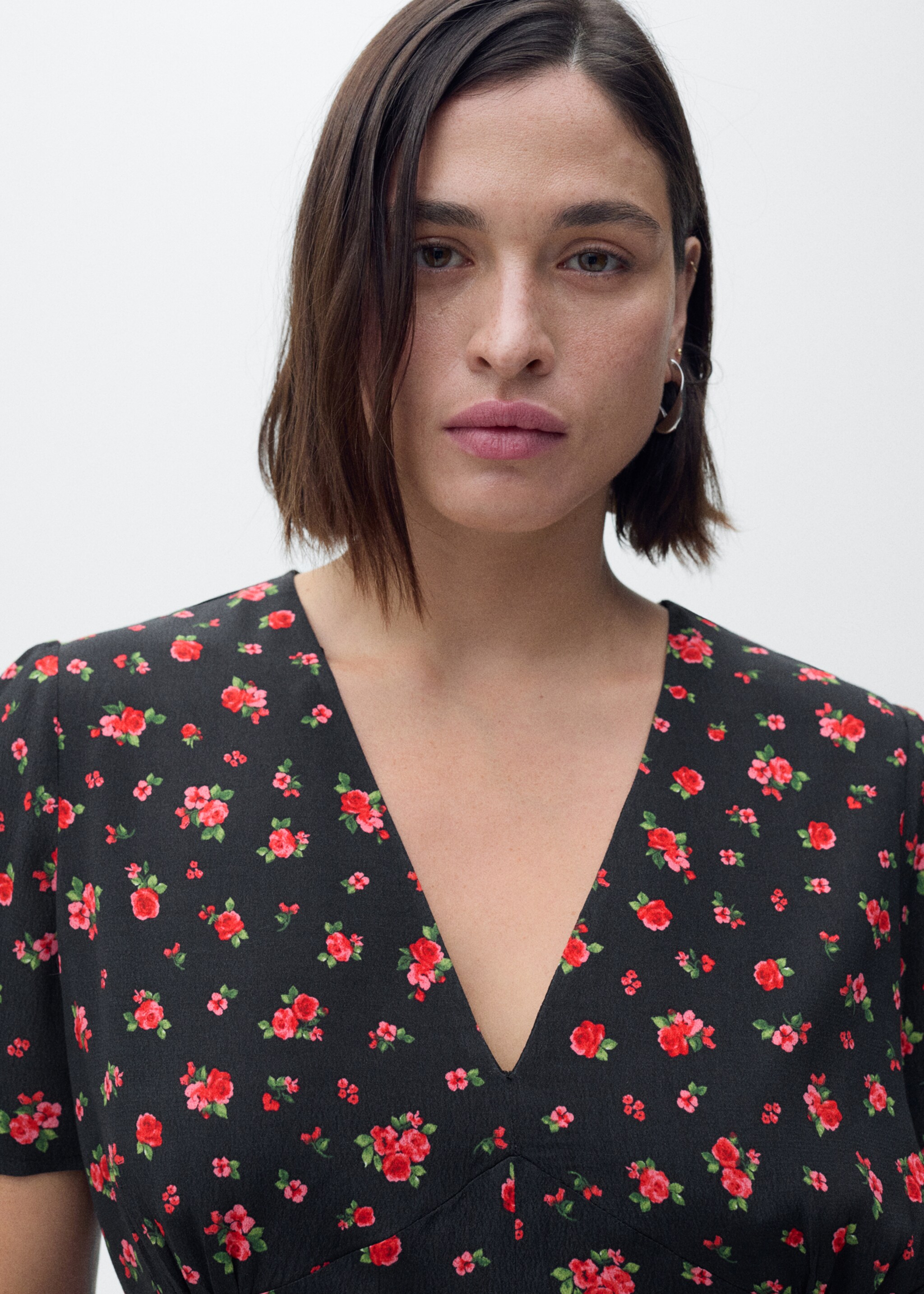 Midi floral dress - Details of the article 4