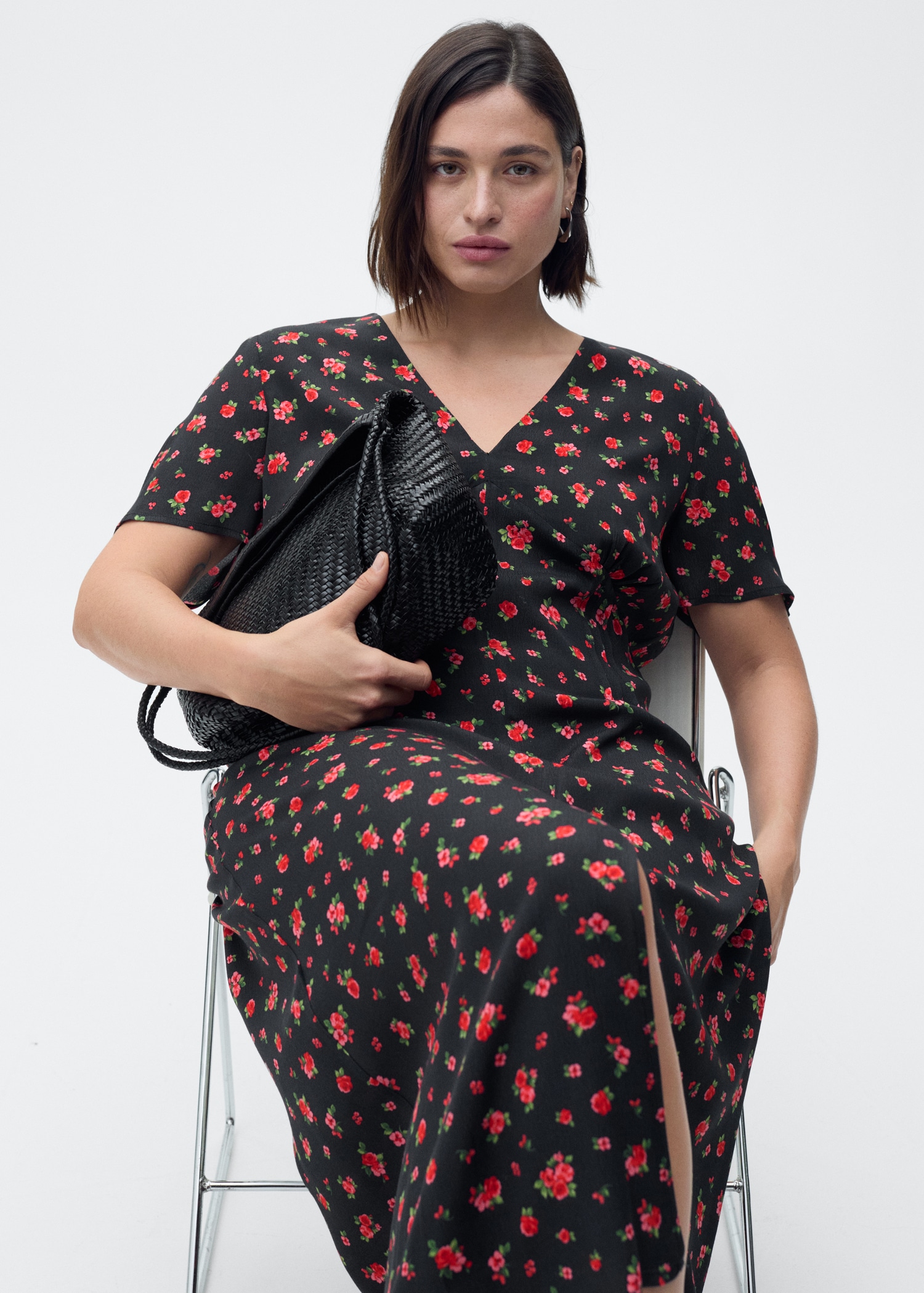 Robe Midi Robe Fleuri Mango Robe Midi Fleurs