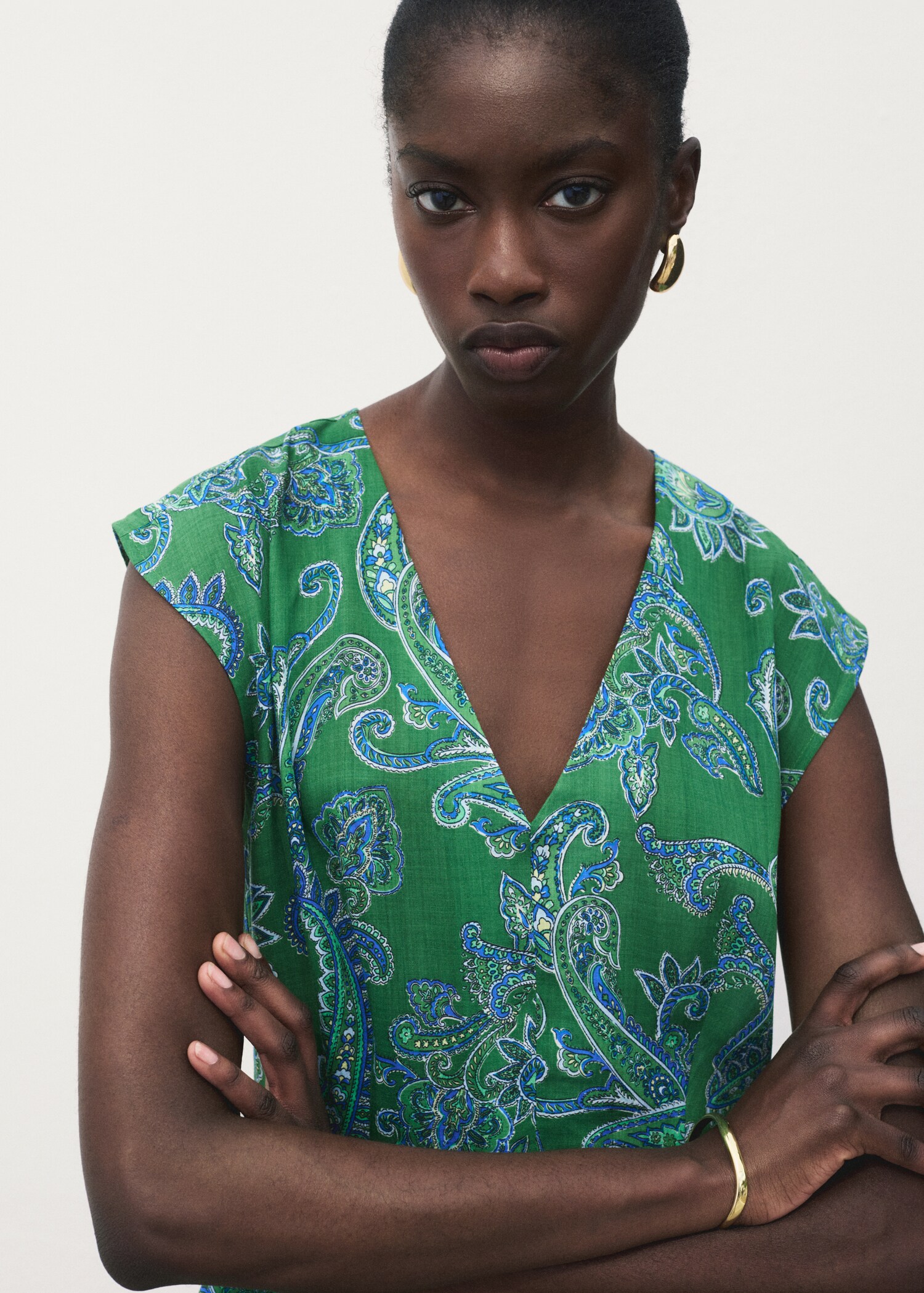 Kleid aus Ramie mit Paisleymuster - Detail des Artikels 1