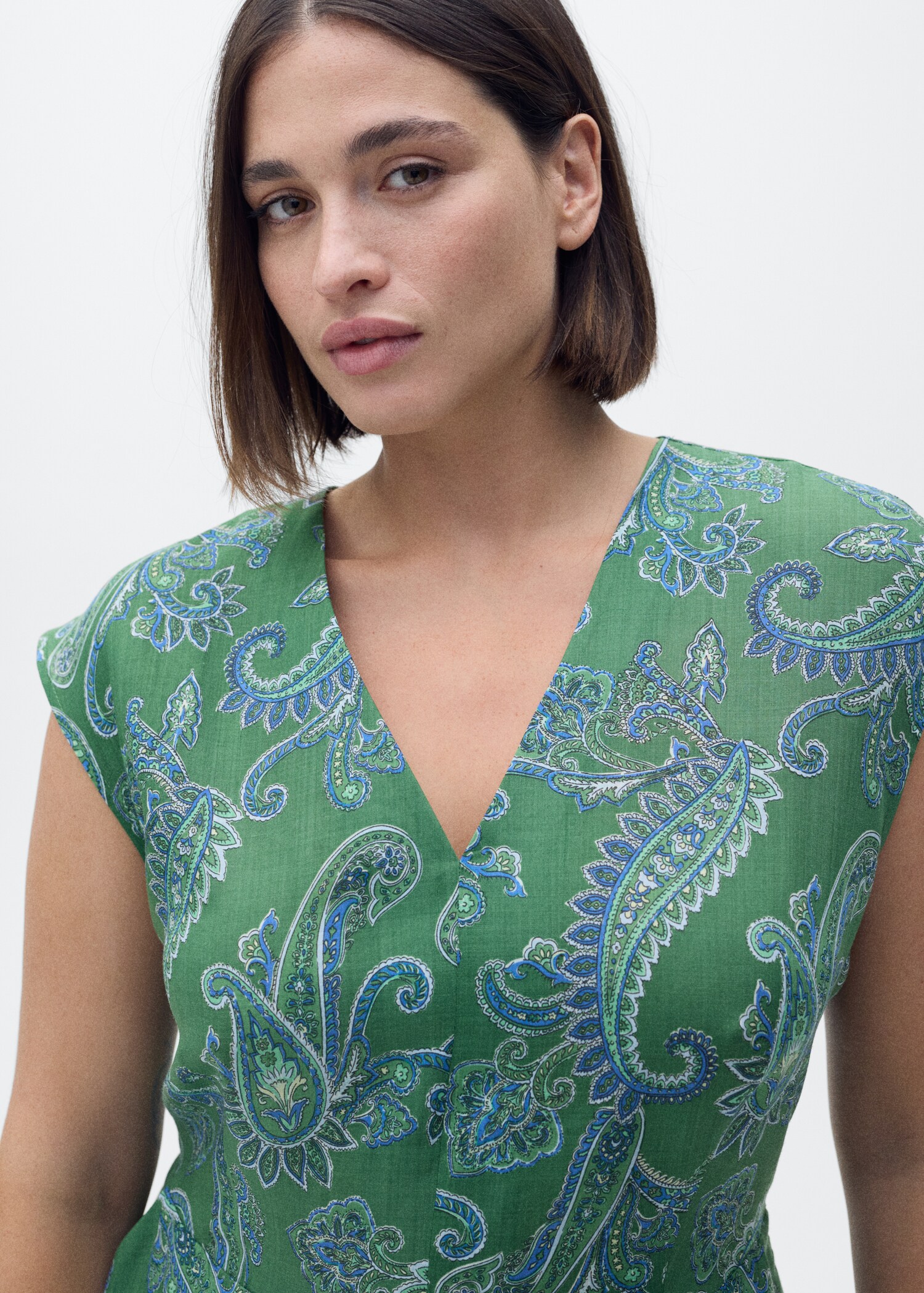 Kleid aus Ramie mit Paisleymuster - Detail des Artikels 4