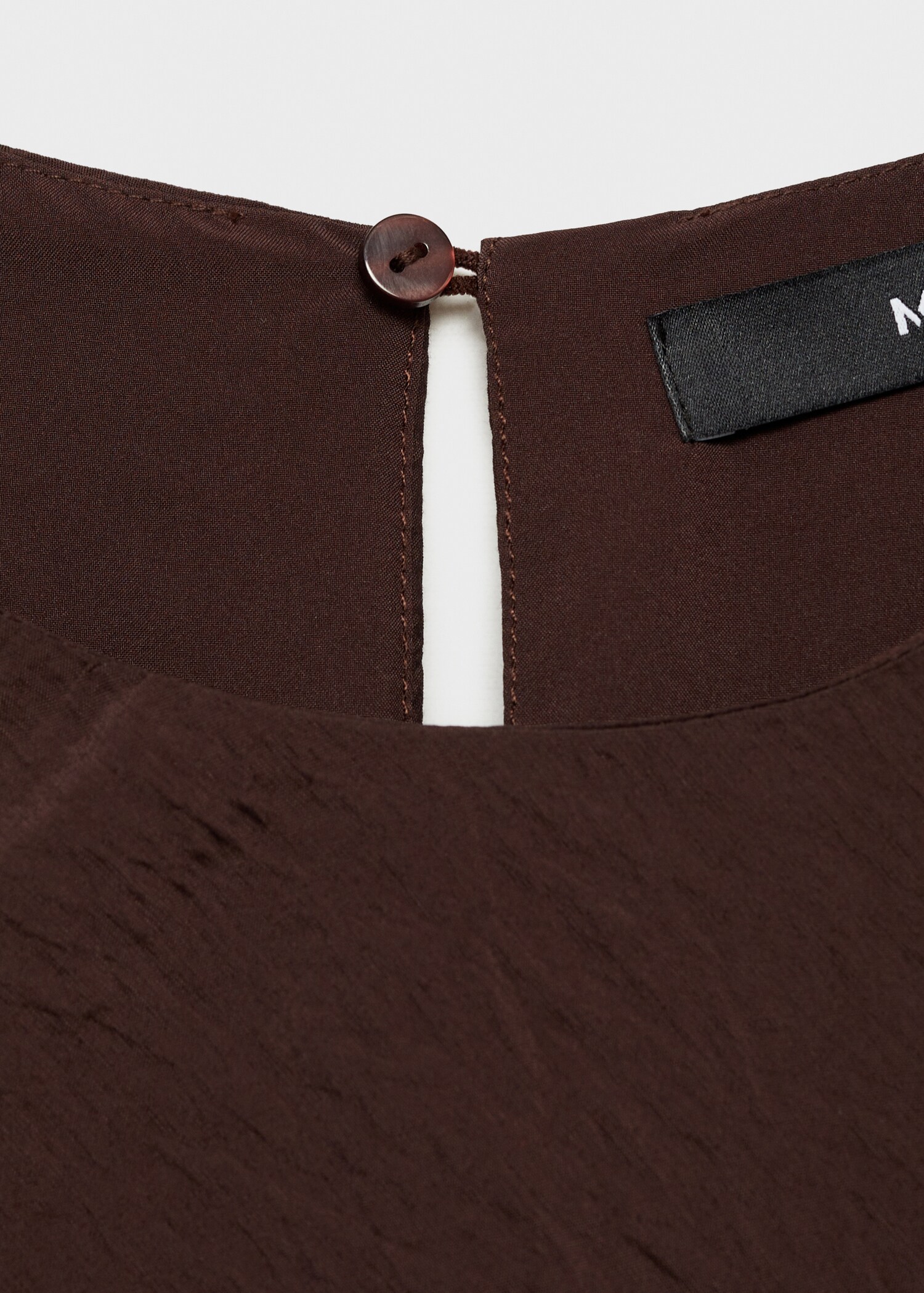 Vestido midi bajo abullonado - Detalle del artículo 0