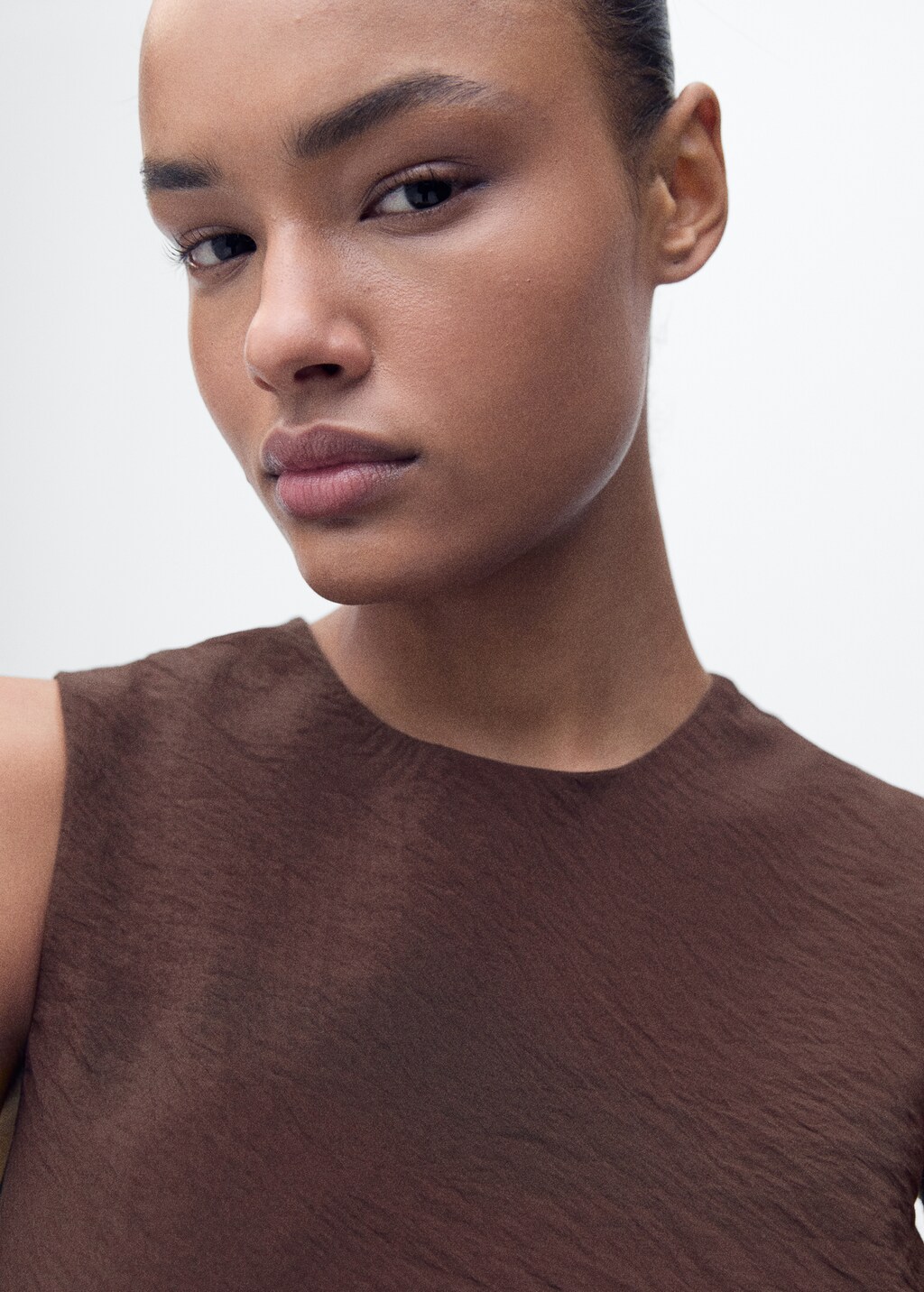 Midi-dress with puffed hem